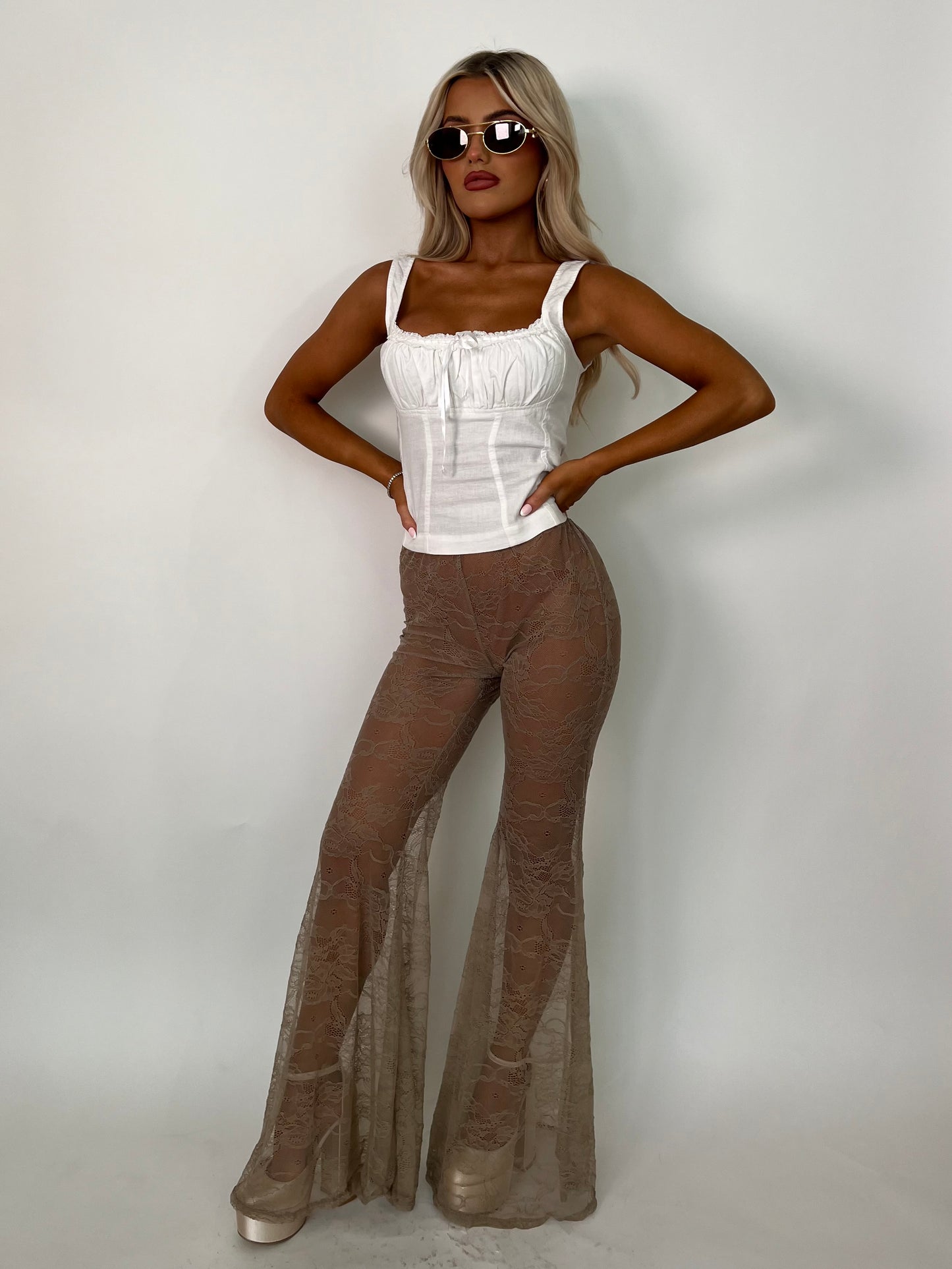 ISLA Lace Flare Trousers
