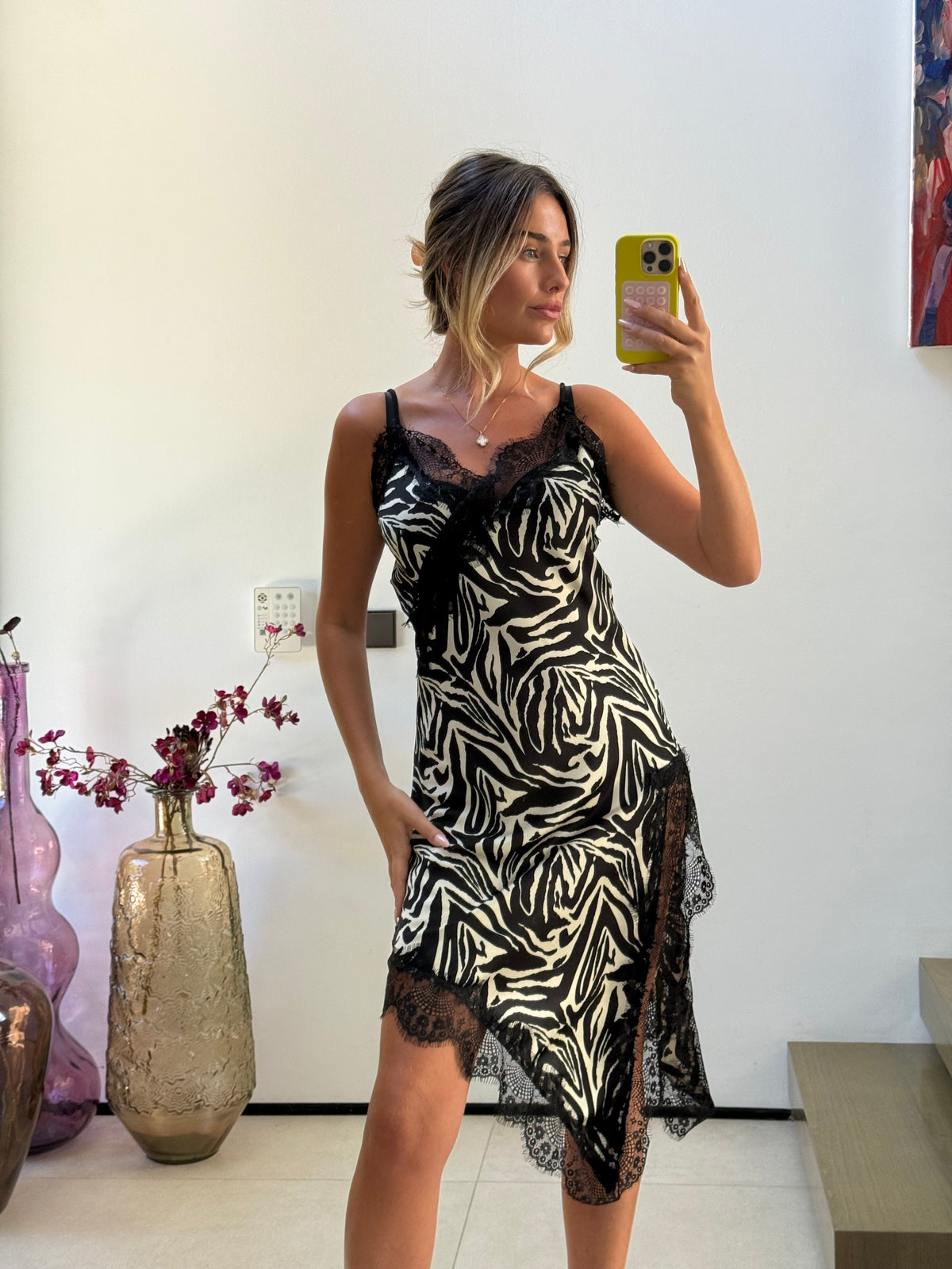 Zebra Slip Dress