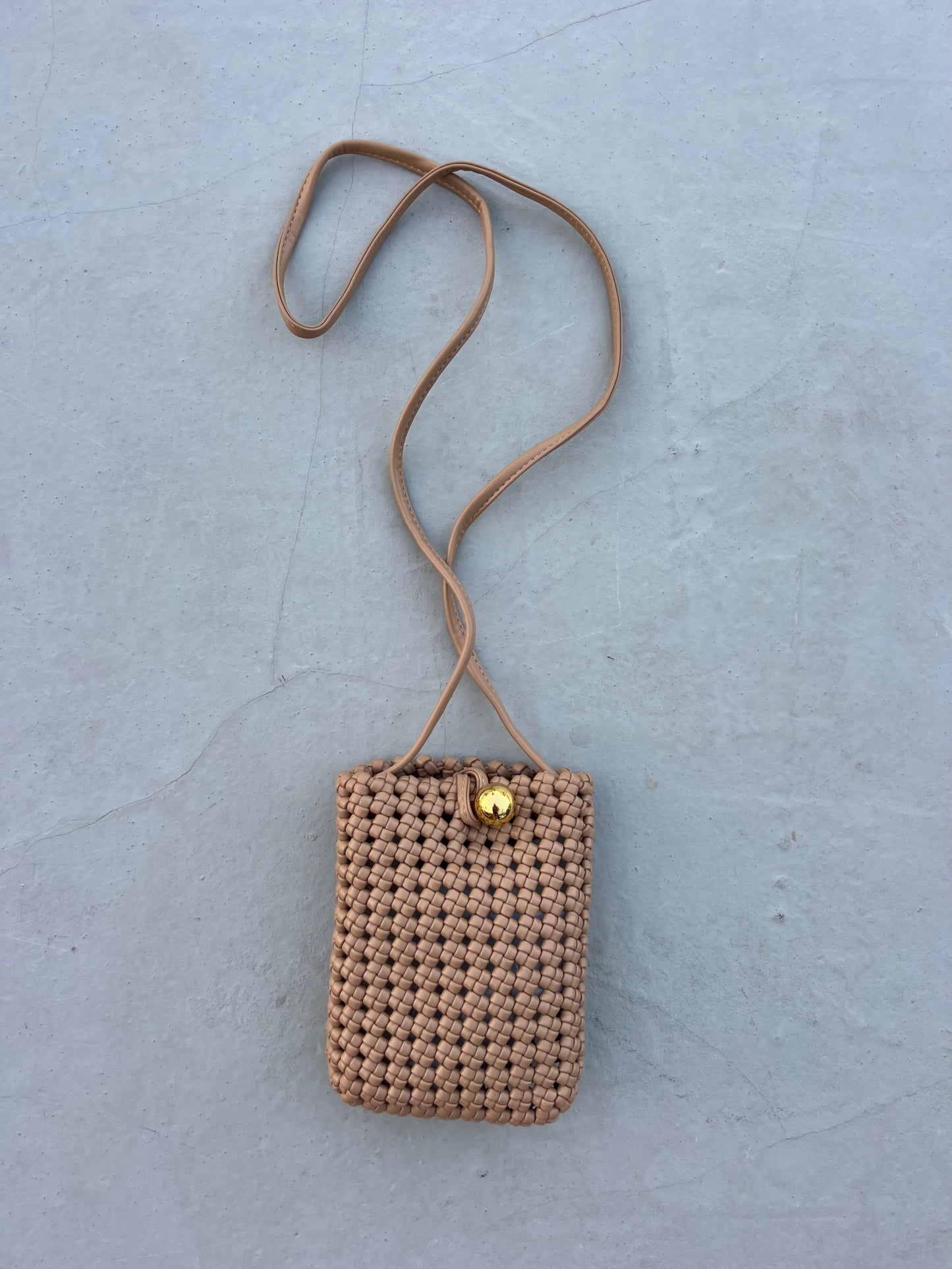 Mocha Woven Mini Bag
