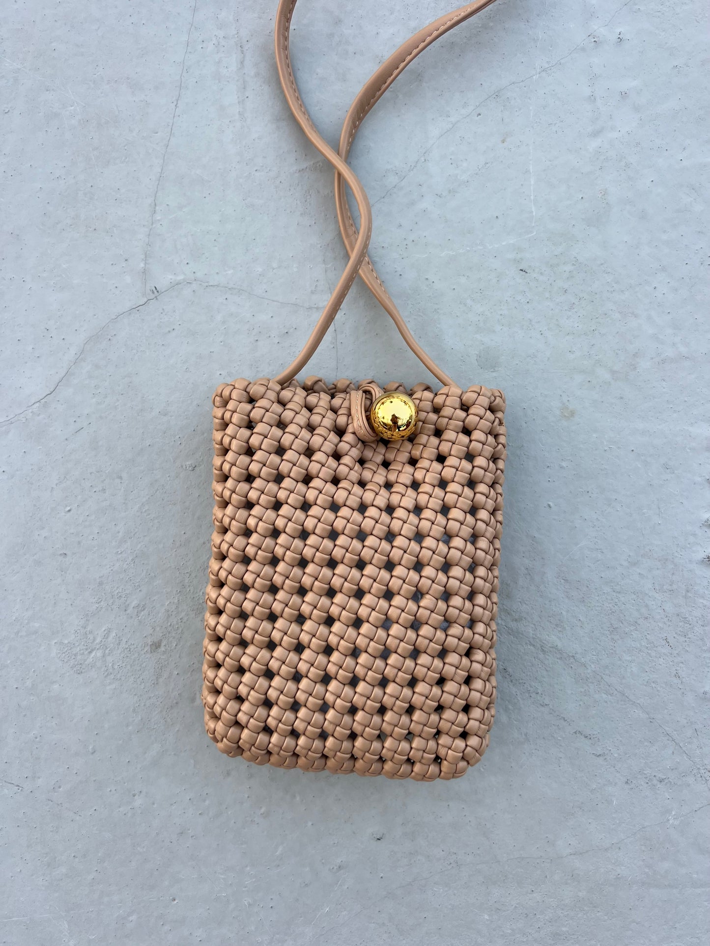 Mocha Woven Mini Bag
