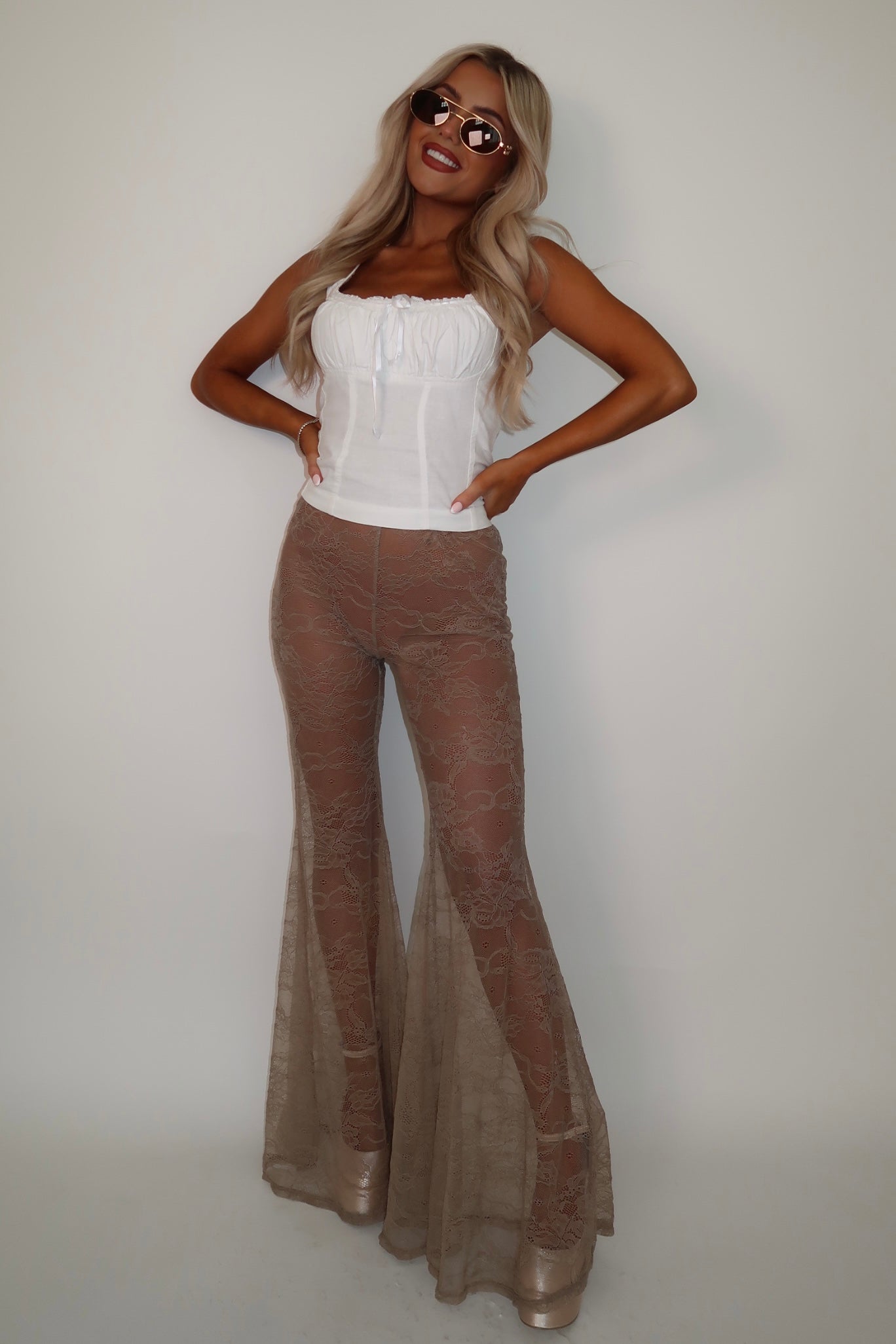 ISLA Lace Flare Trousers