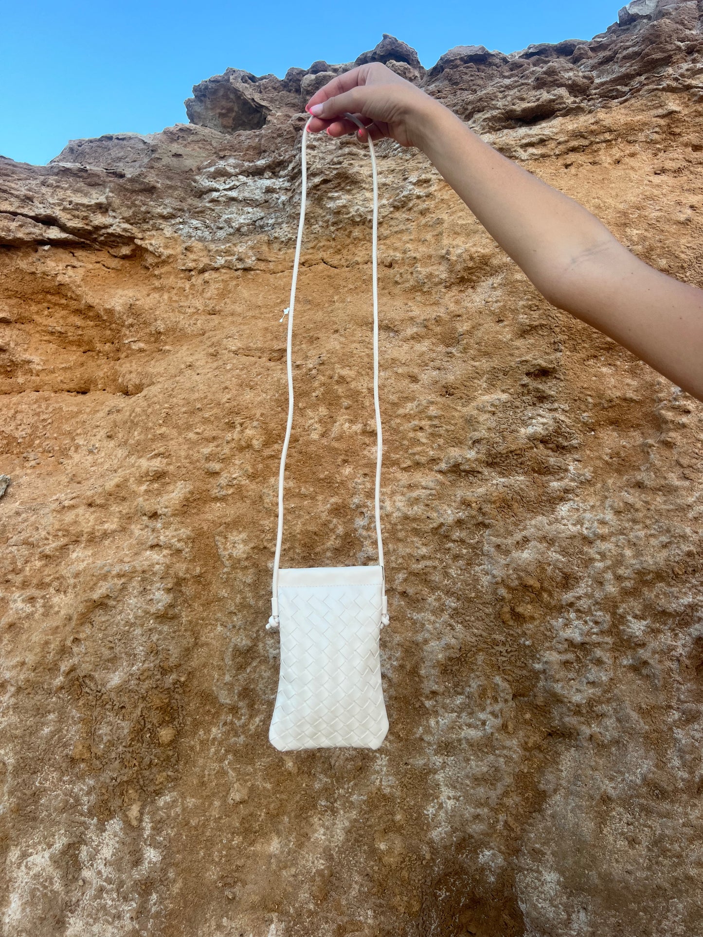 Cream Woven Mini Bag