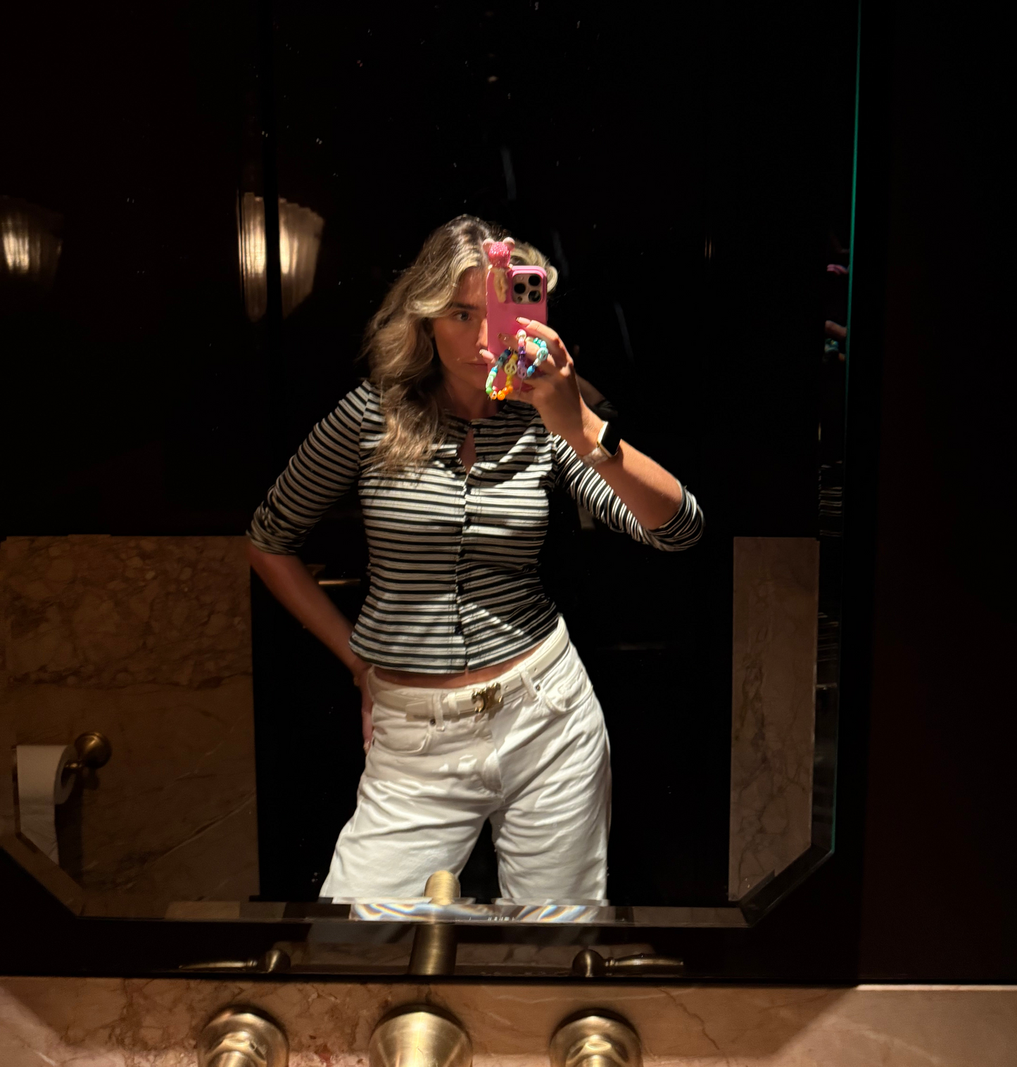 RIVIERA BUTTON-THROUGH TOP IN ESPRESSO