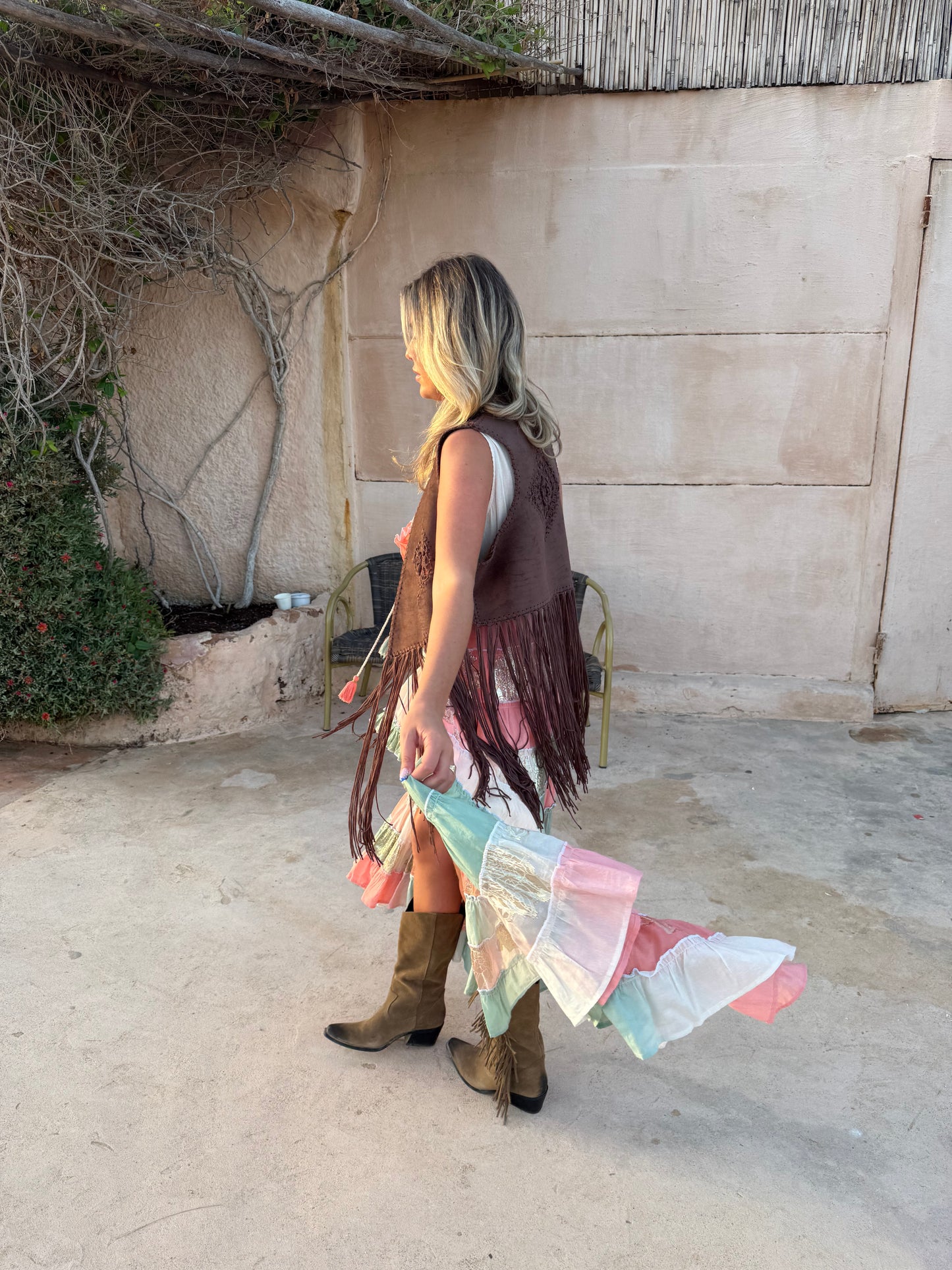 Peach Paloma Boho Dress
