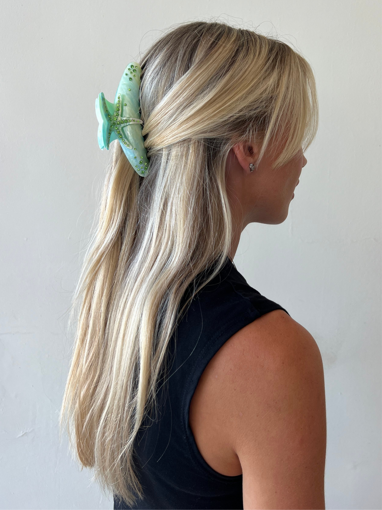 Thora Hair Clip -Blue & Green