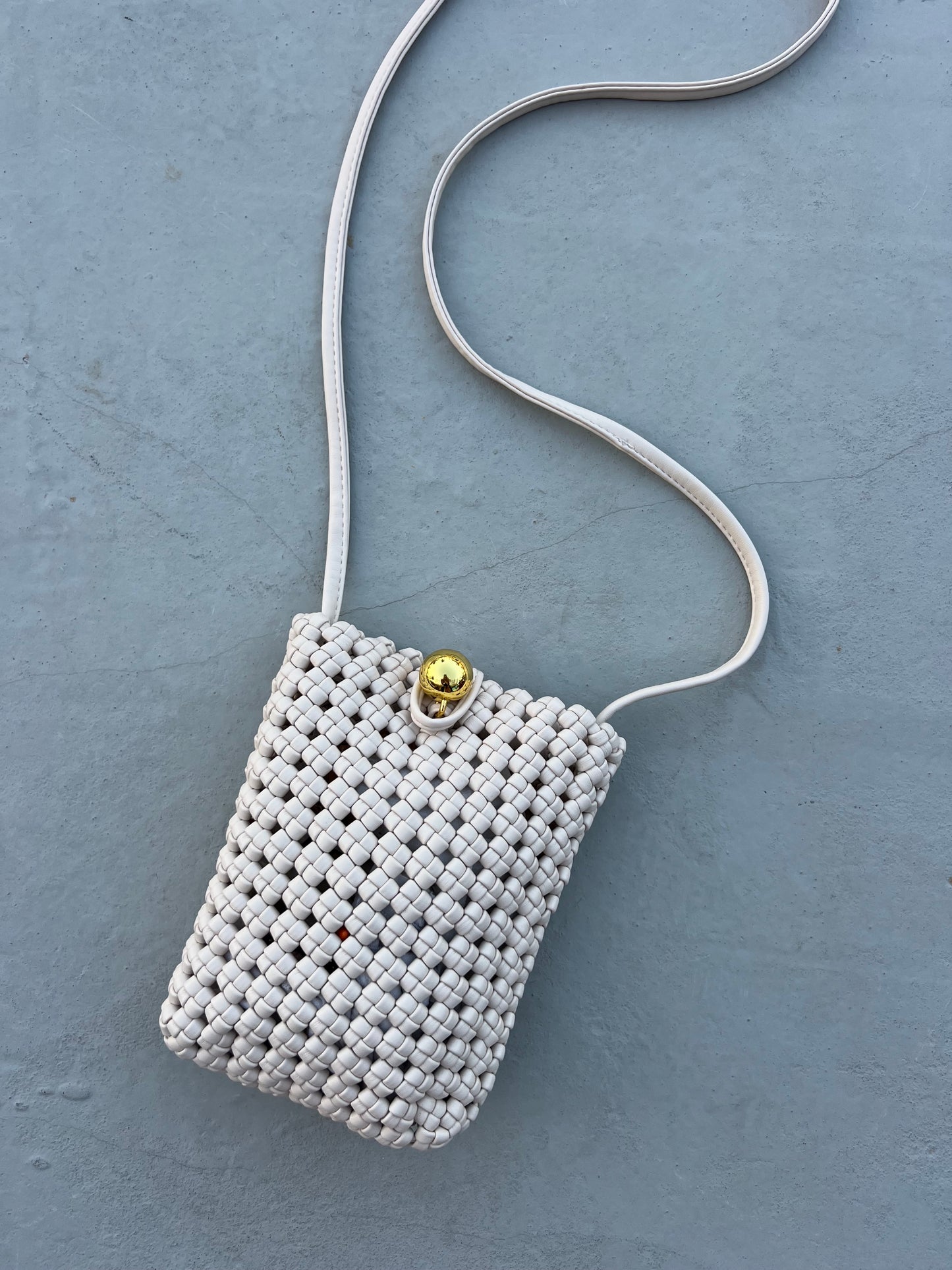 Cream Woven Mini Bag