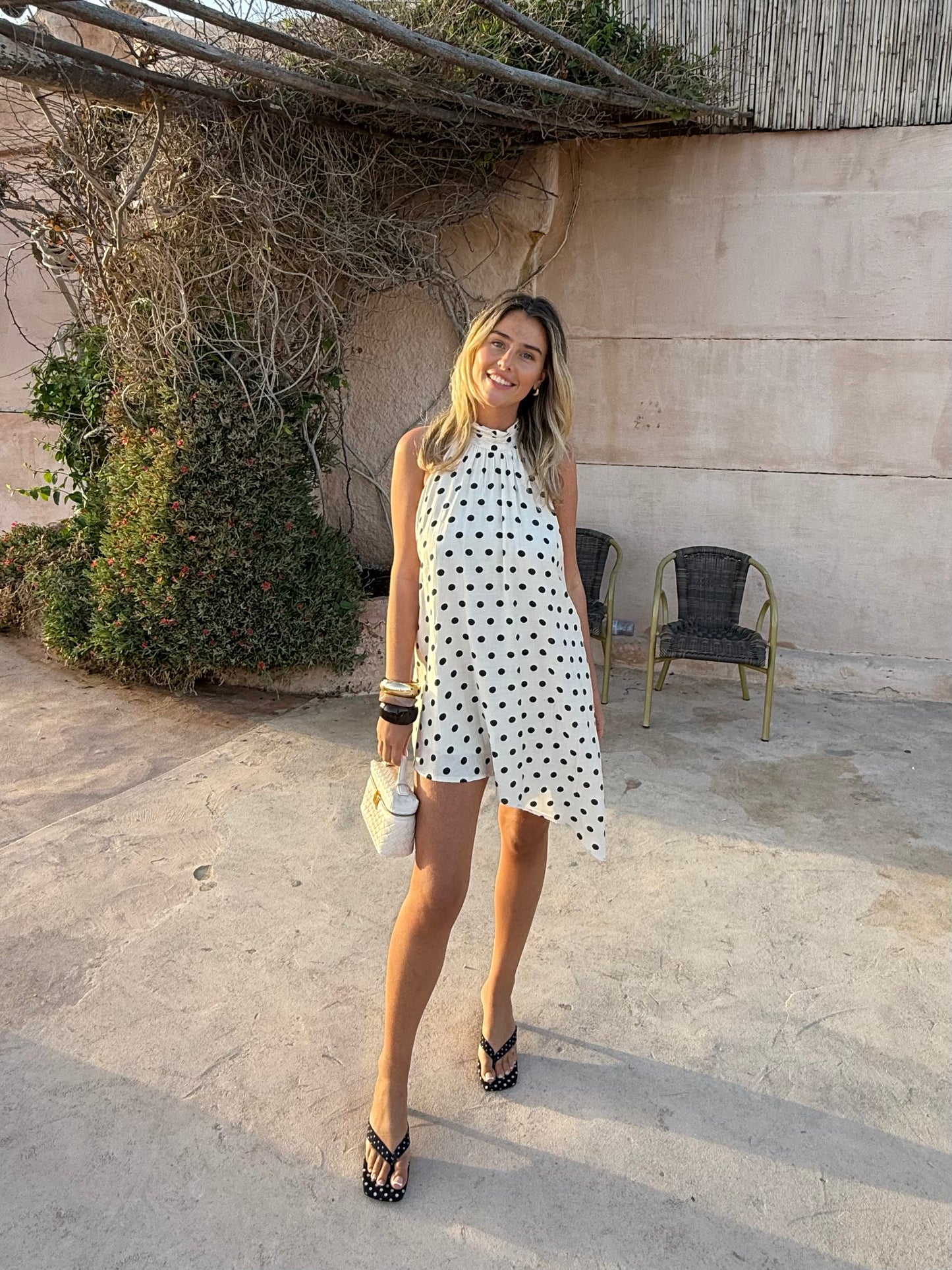 Cala Conta Polka Dot Mini Dress