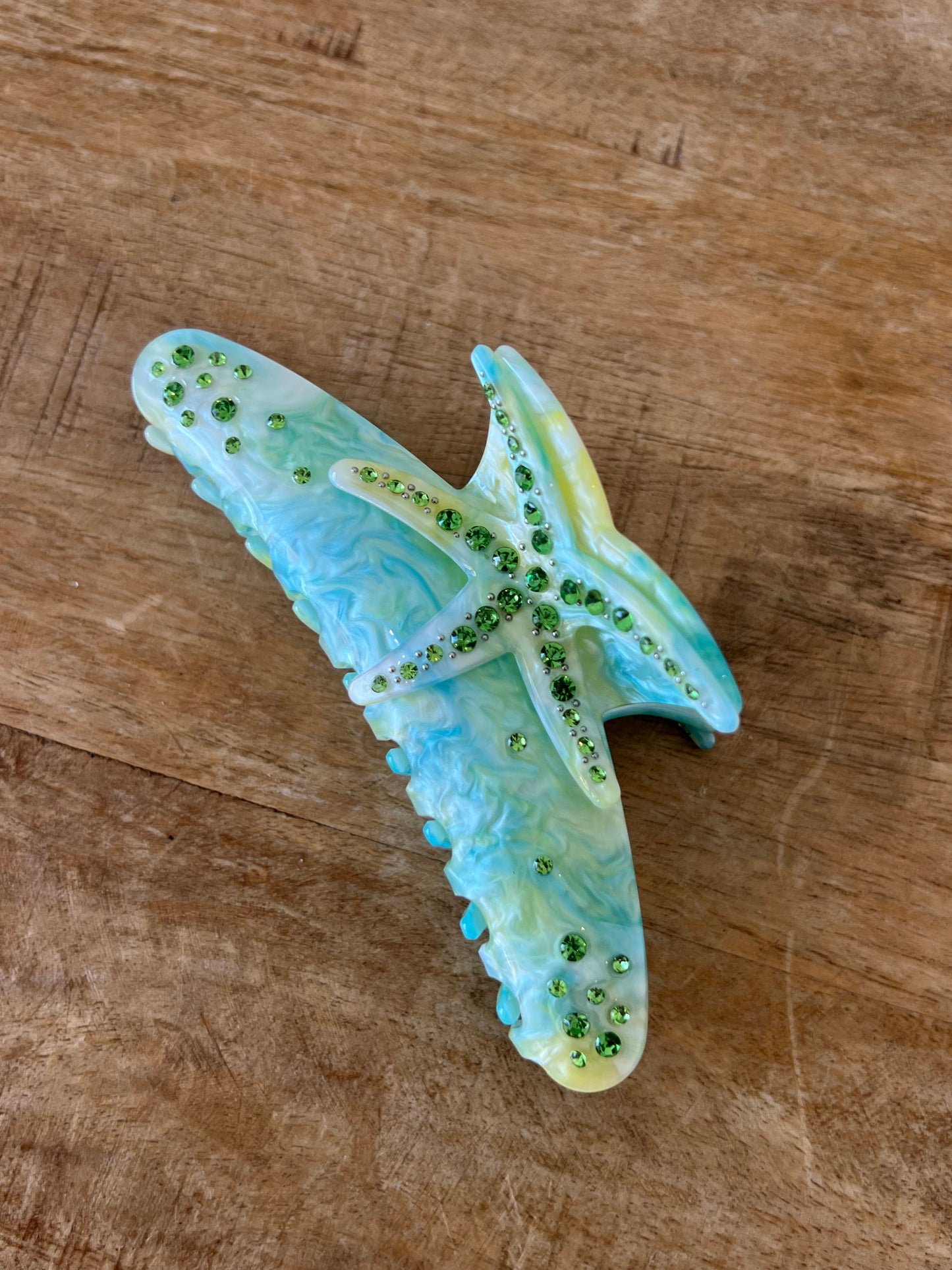 Thora Hair Clip -Blue & Green