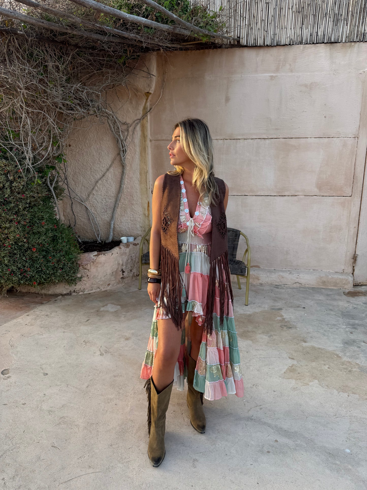 Peach Paloma Boho Dress