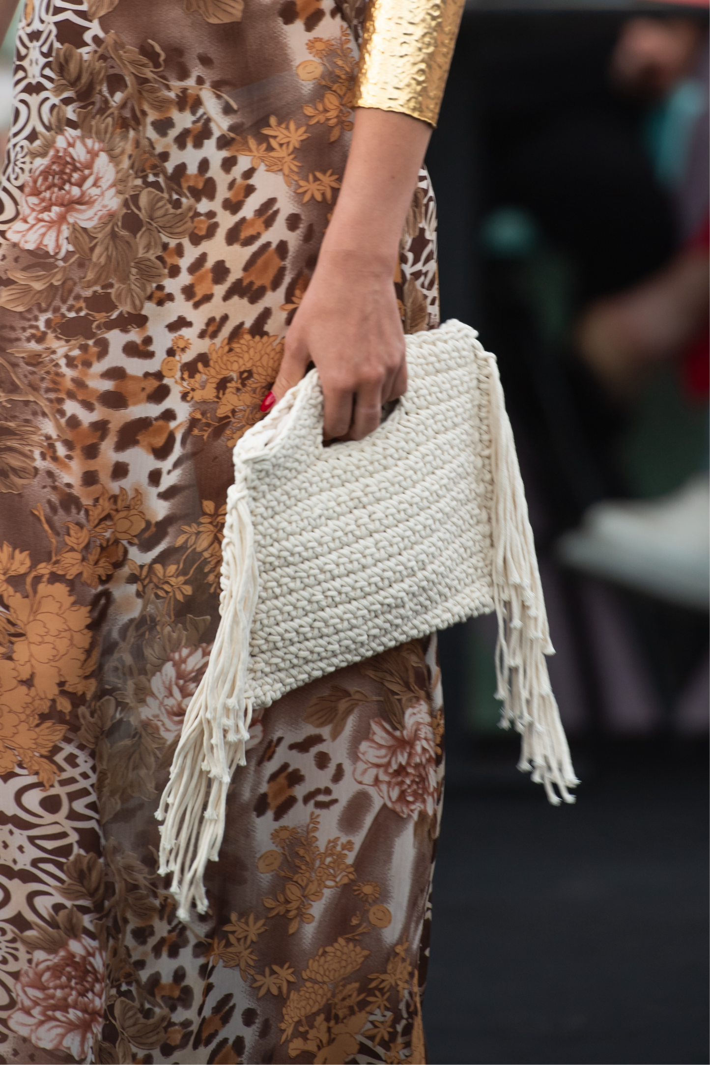 ST.JORDI Crochet Tassel Bag -Cream