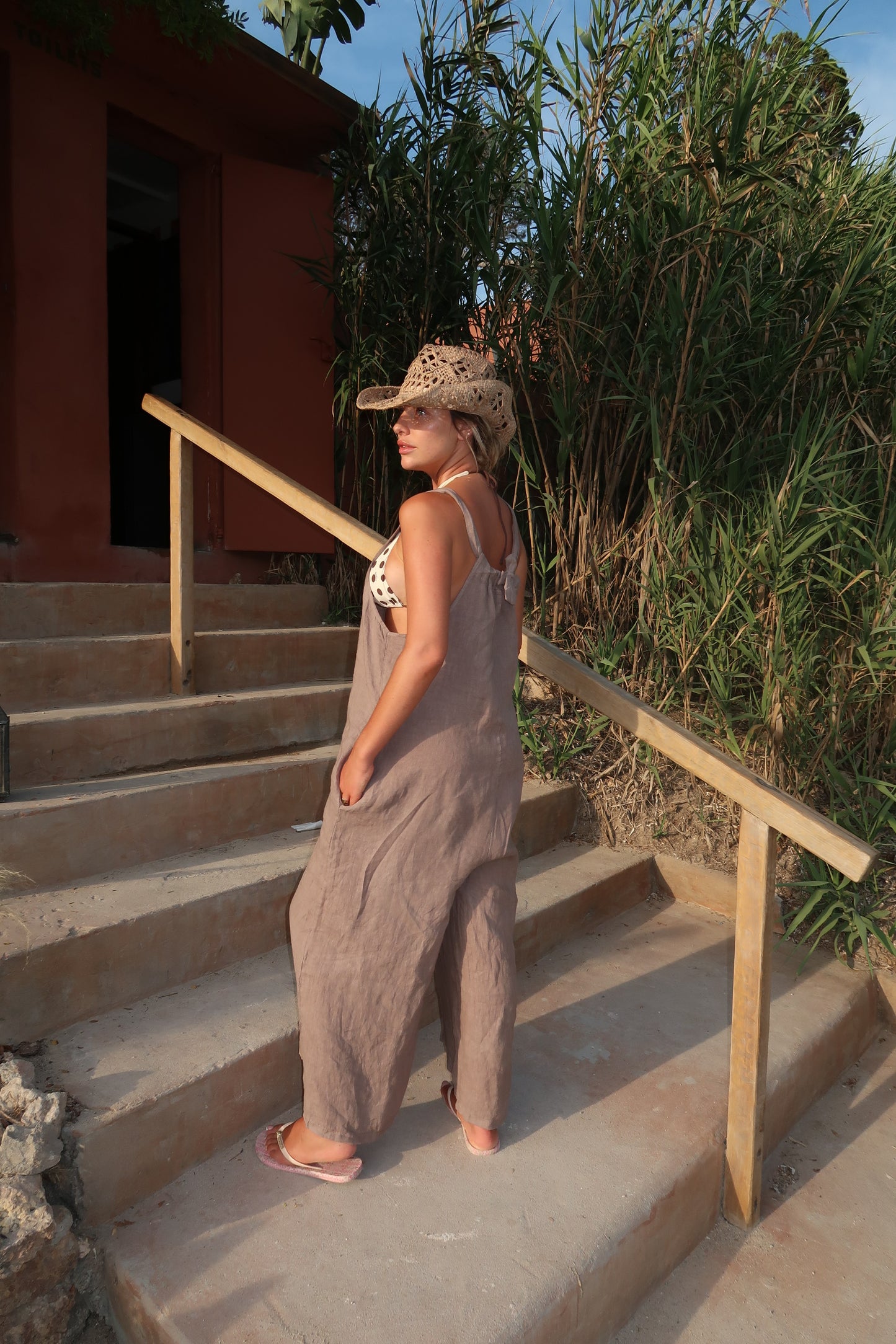 Pomelo Italian linen overall