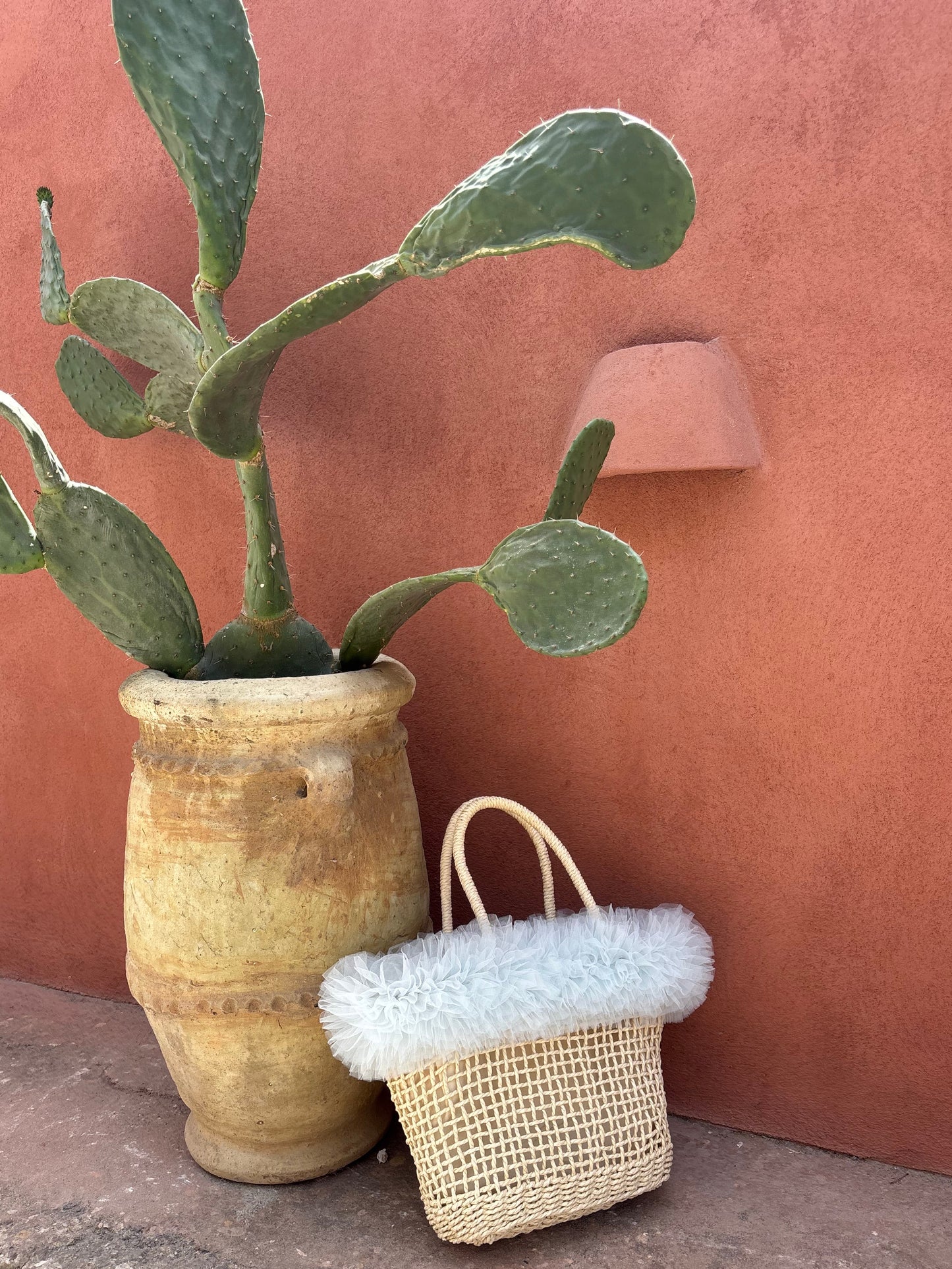 Blue Tulle Beach Bag