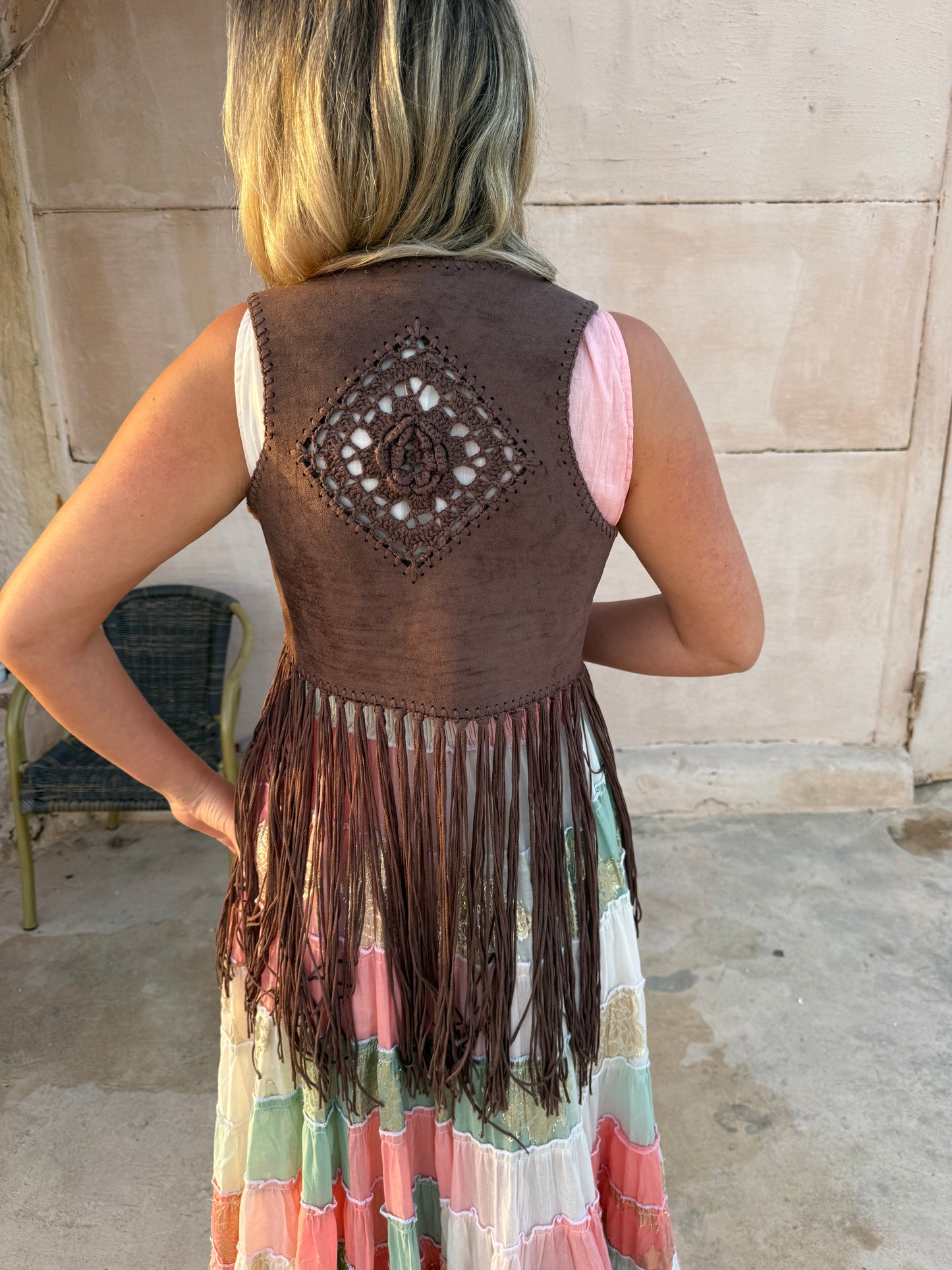 Dakota Fringe Sleeveless Jacket