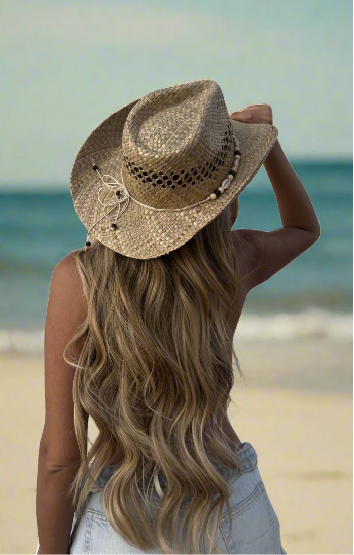 BOHO Shell Detail Cowboy Hat