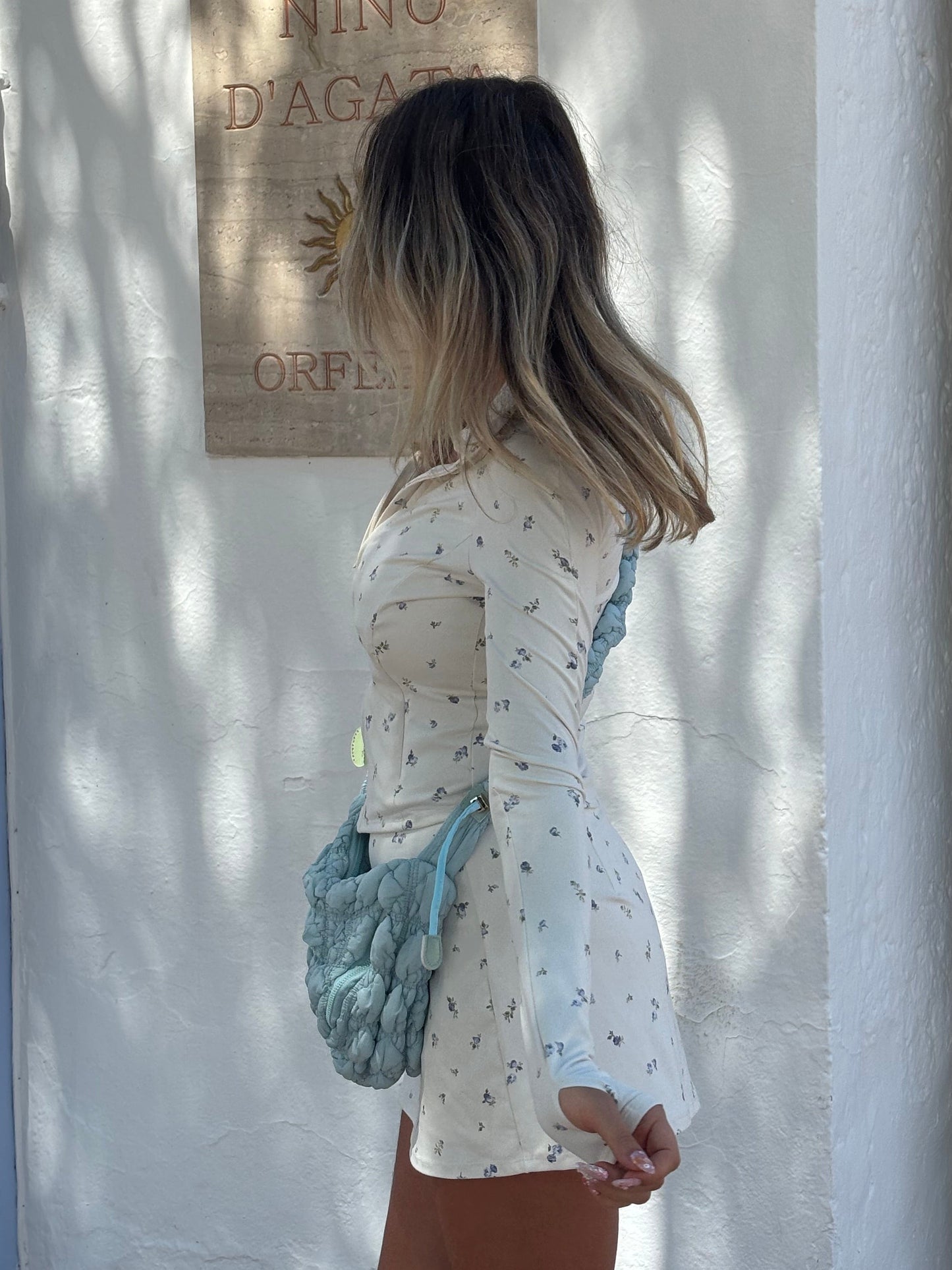 Elle Quilted Bag Aqua