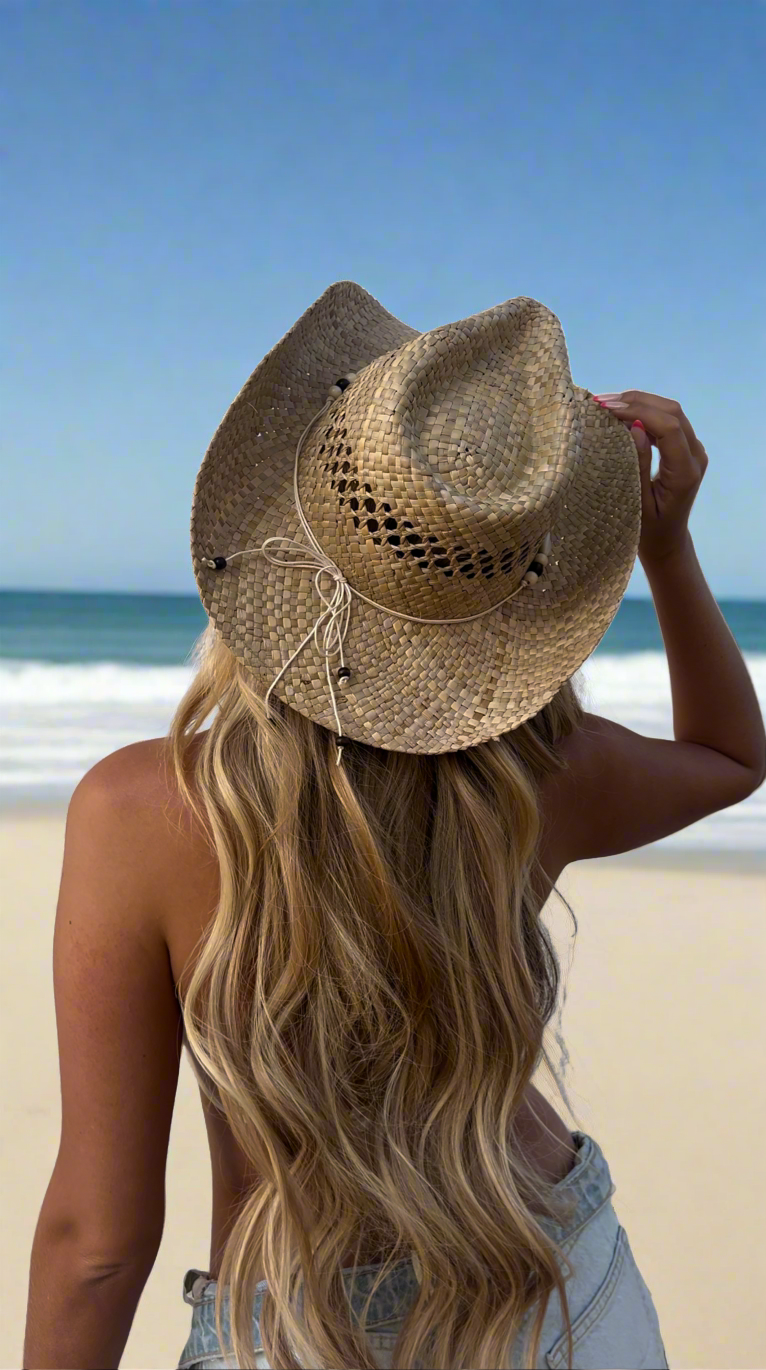 BOHO Shell Detail Cowboy Hat