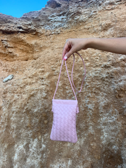 Pink Woven Mini Bag
