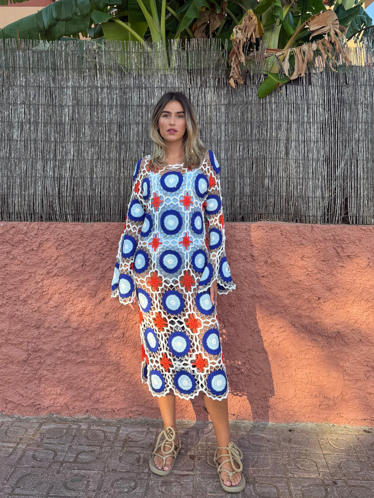 Mykonos Crochet Dress ￼