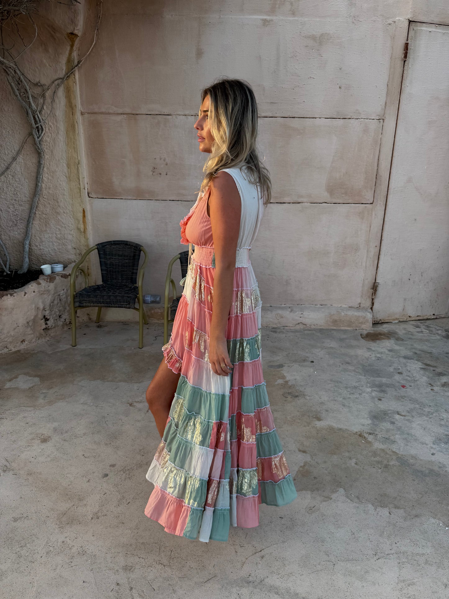 Peach Paloma Boho Dress