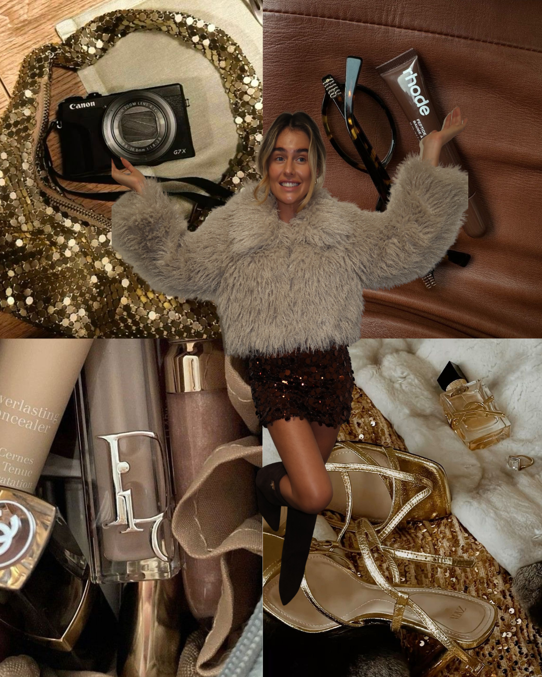 NOEL LUXURY VEGAN MONGOLIAN CROPPED JACKET IN OYSTER