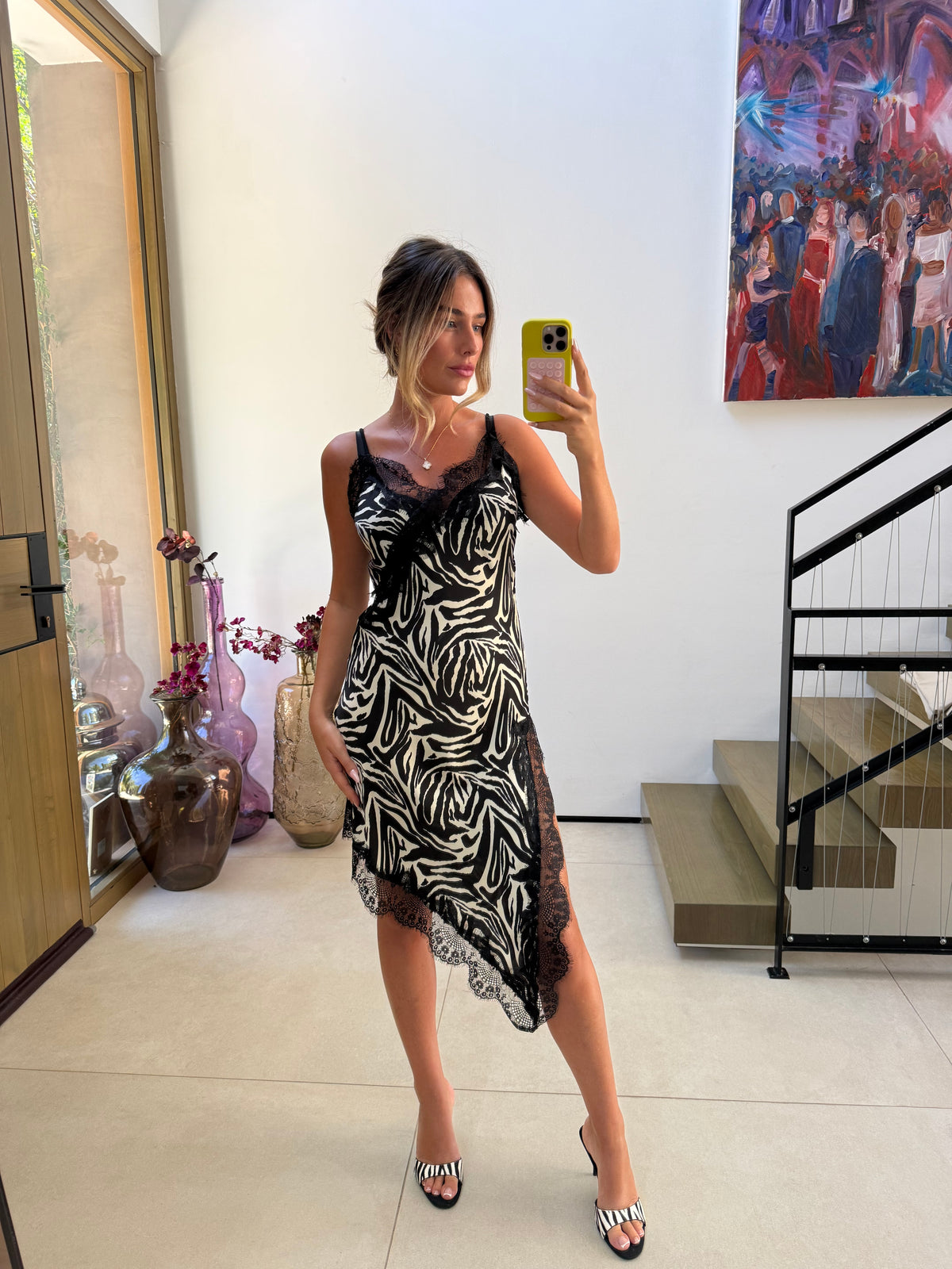 Zebra Slip Dress