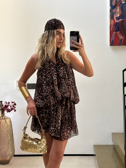 Lio Leopard playsuit