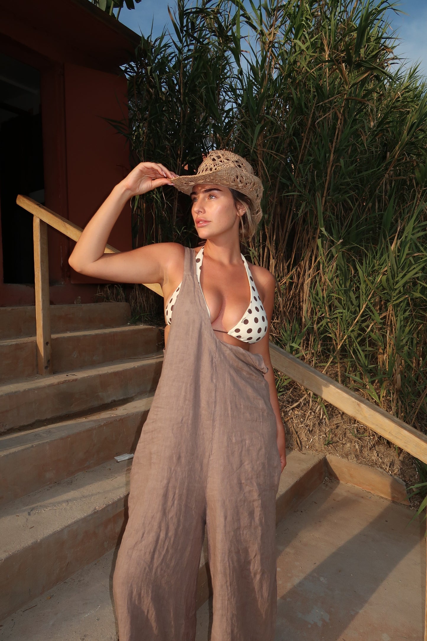 Pomelo Italian linen overall