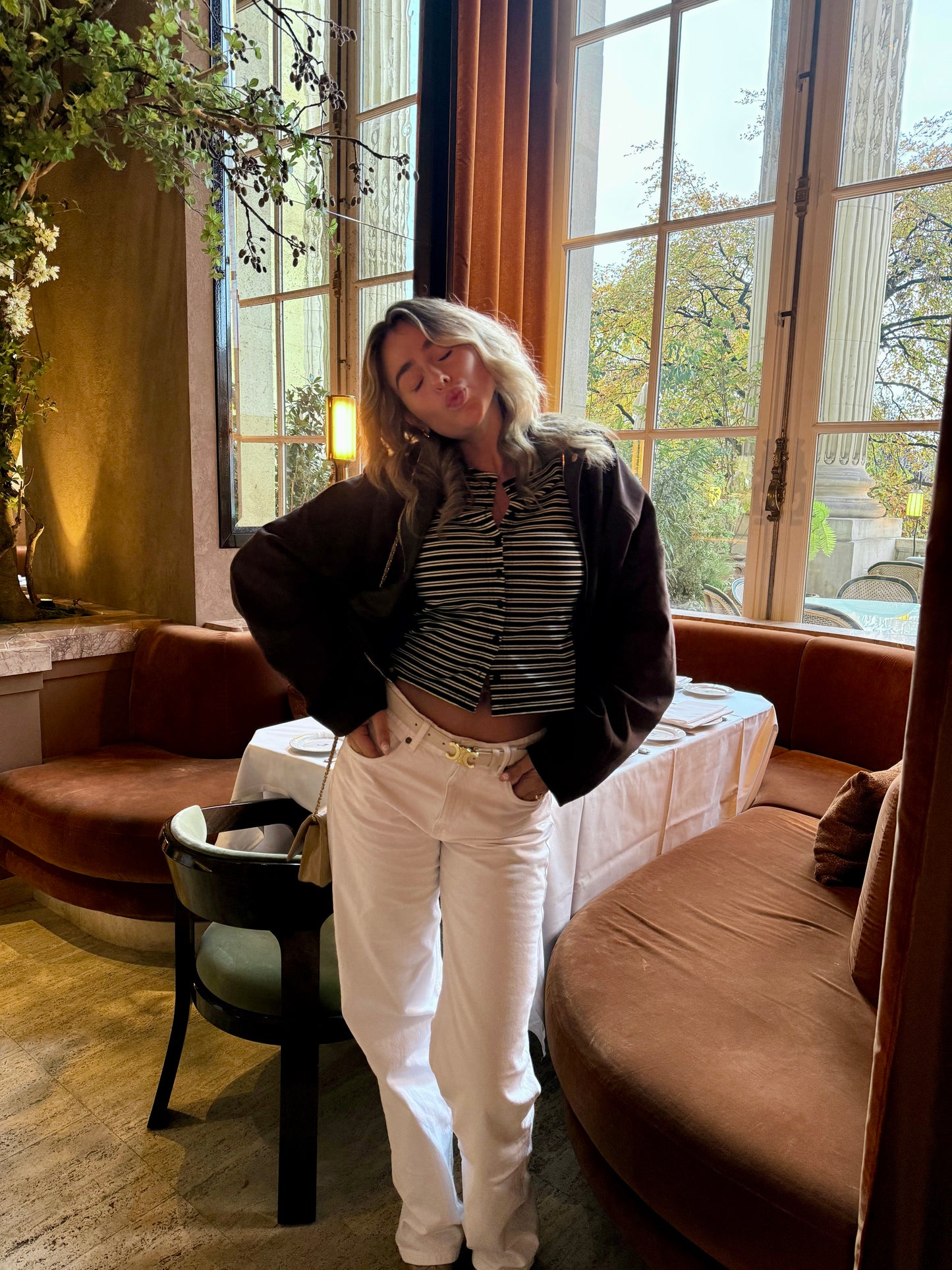 RIVIERA BUTTON-THROUGH TOP IN ESPRESSO