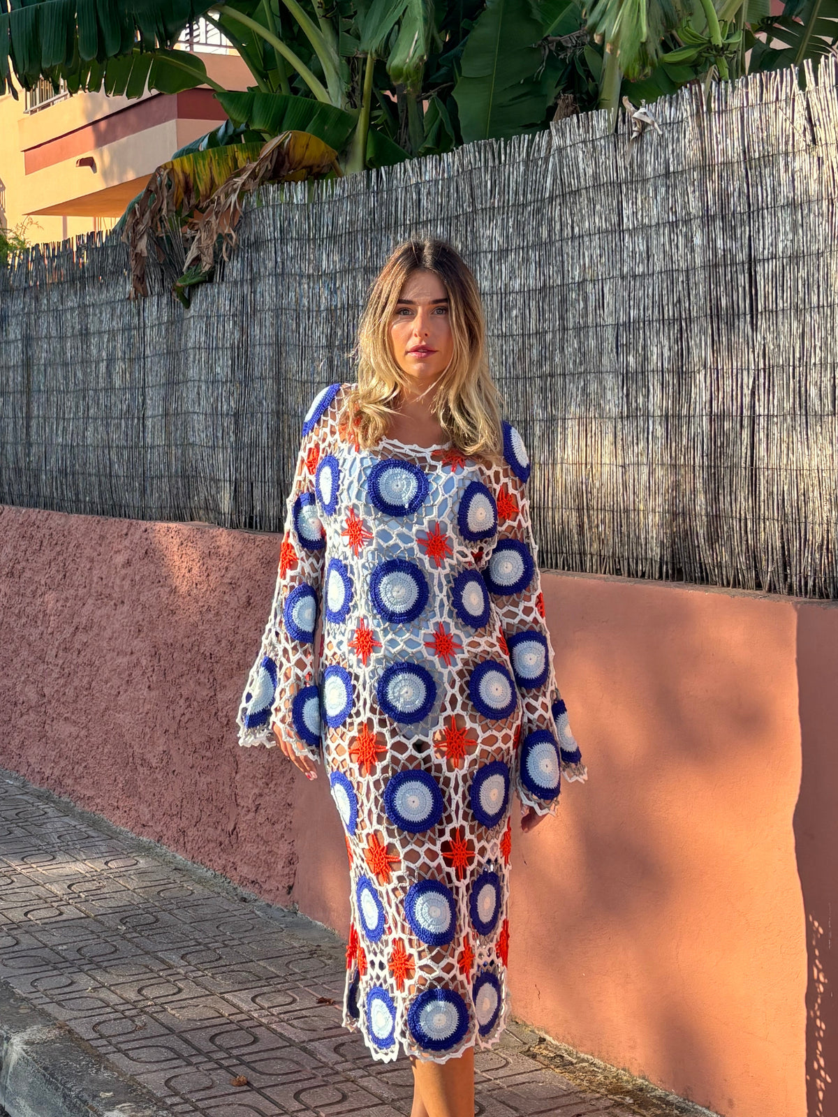 Mykonos Crochet Dress ￼
