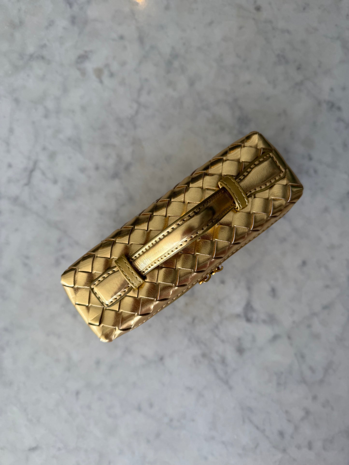 Solara Woven Bag - Gold