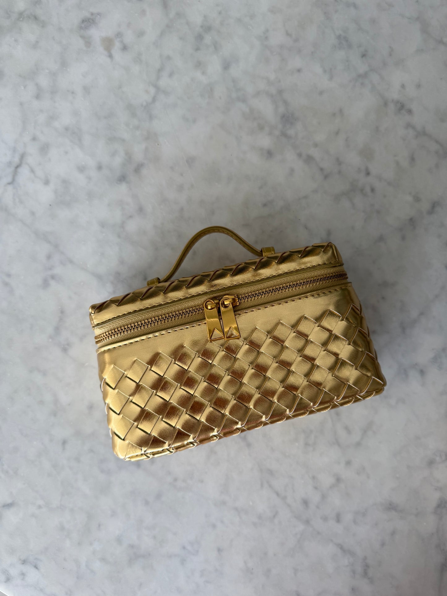 Solara Woven Bag - Gold