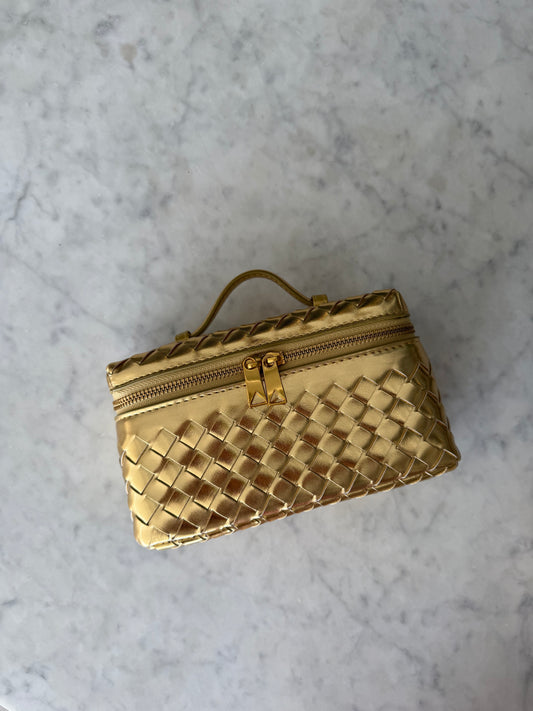 Solara Woven Bag - Gold