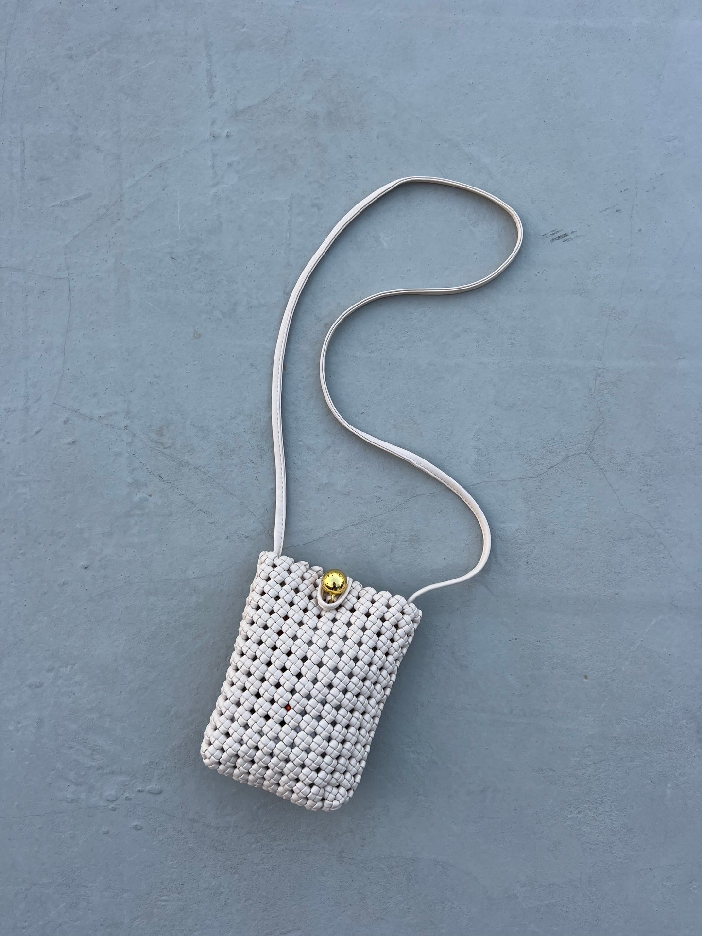 Cream Woven Mini Bag