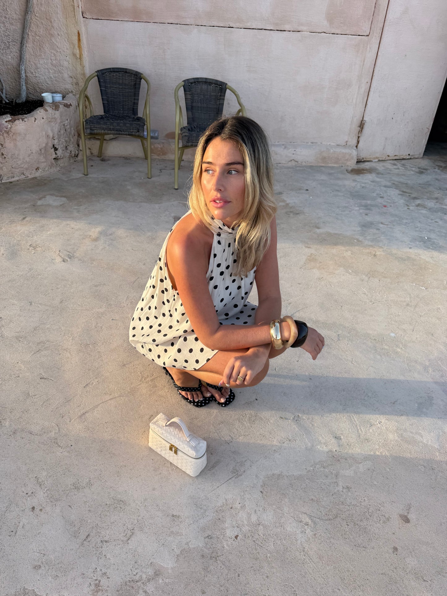 Cala Conta Polka Dot Mini Dress