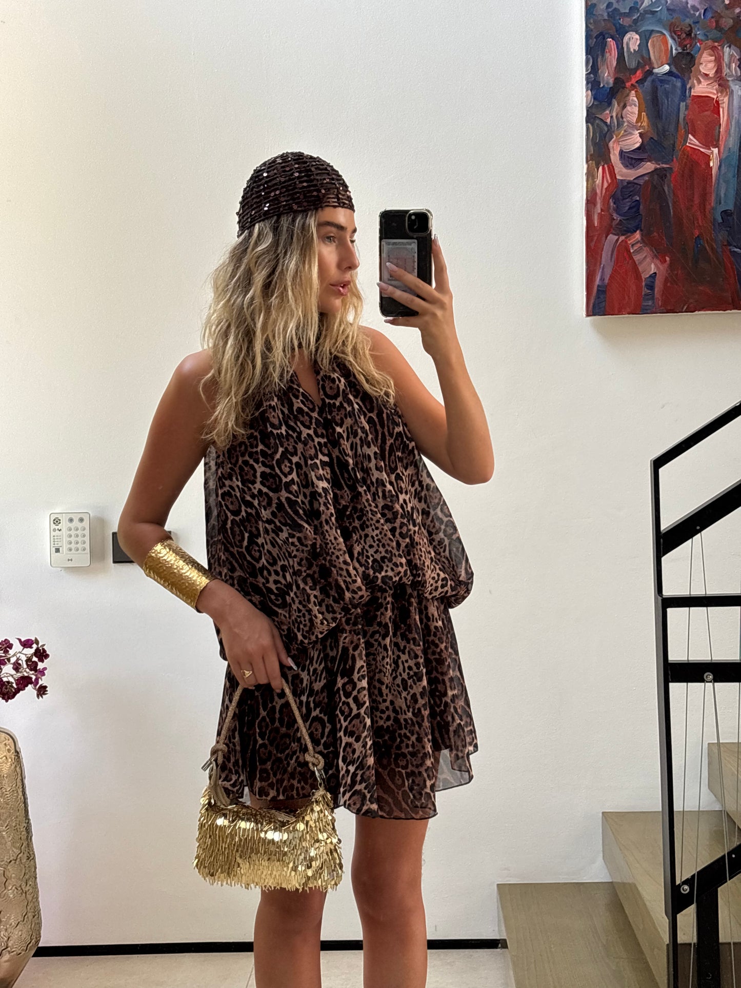 Lio Leopard playsuit