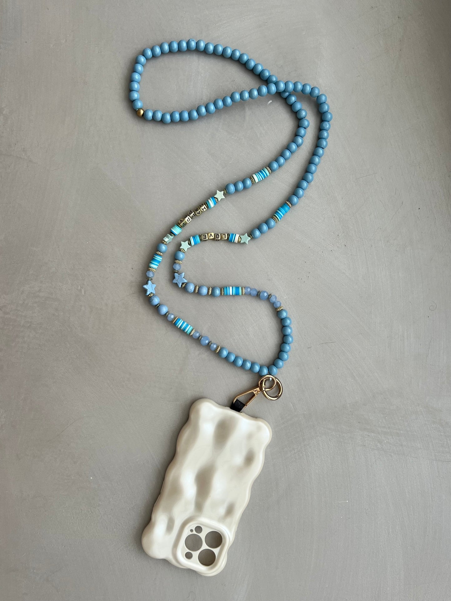 Guardian Angel Phone Chain -Blue