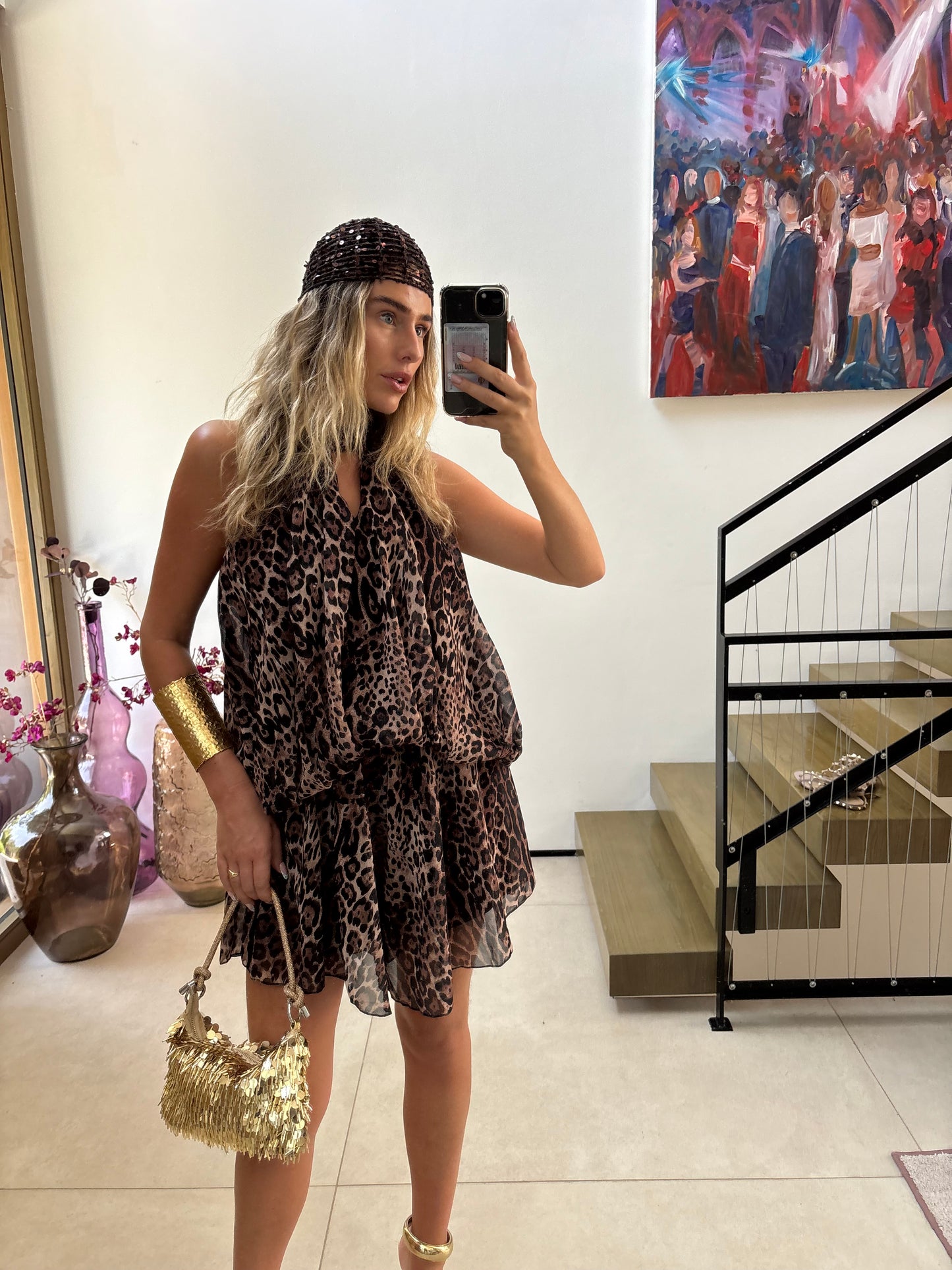 Lio Leopard playsuit
