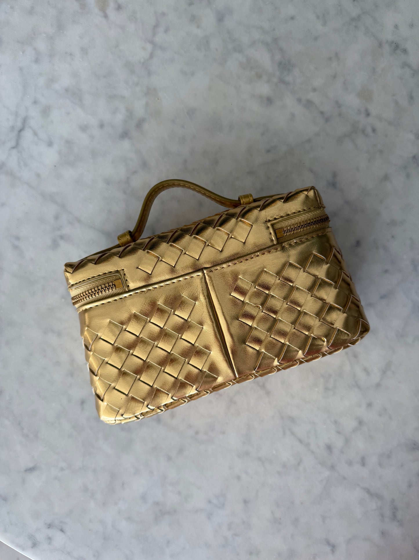 Solara Woven Bag - Gold
