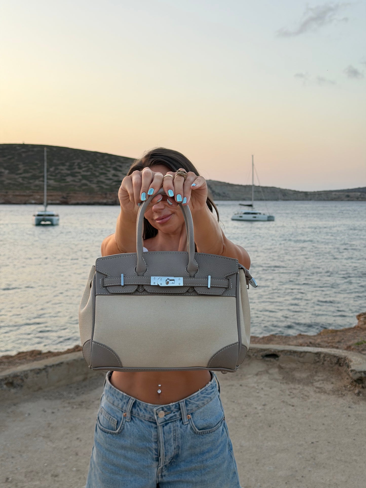 Mini Canvas Firkin Grey