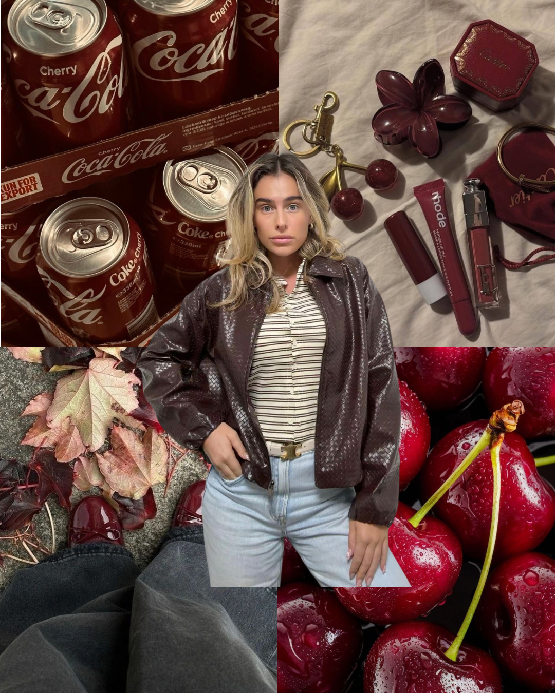 ALLEGRA WOVEN LUXE BOMBER JACKET IN CHERRY
