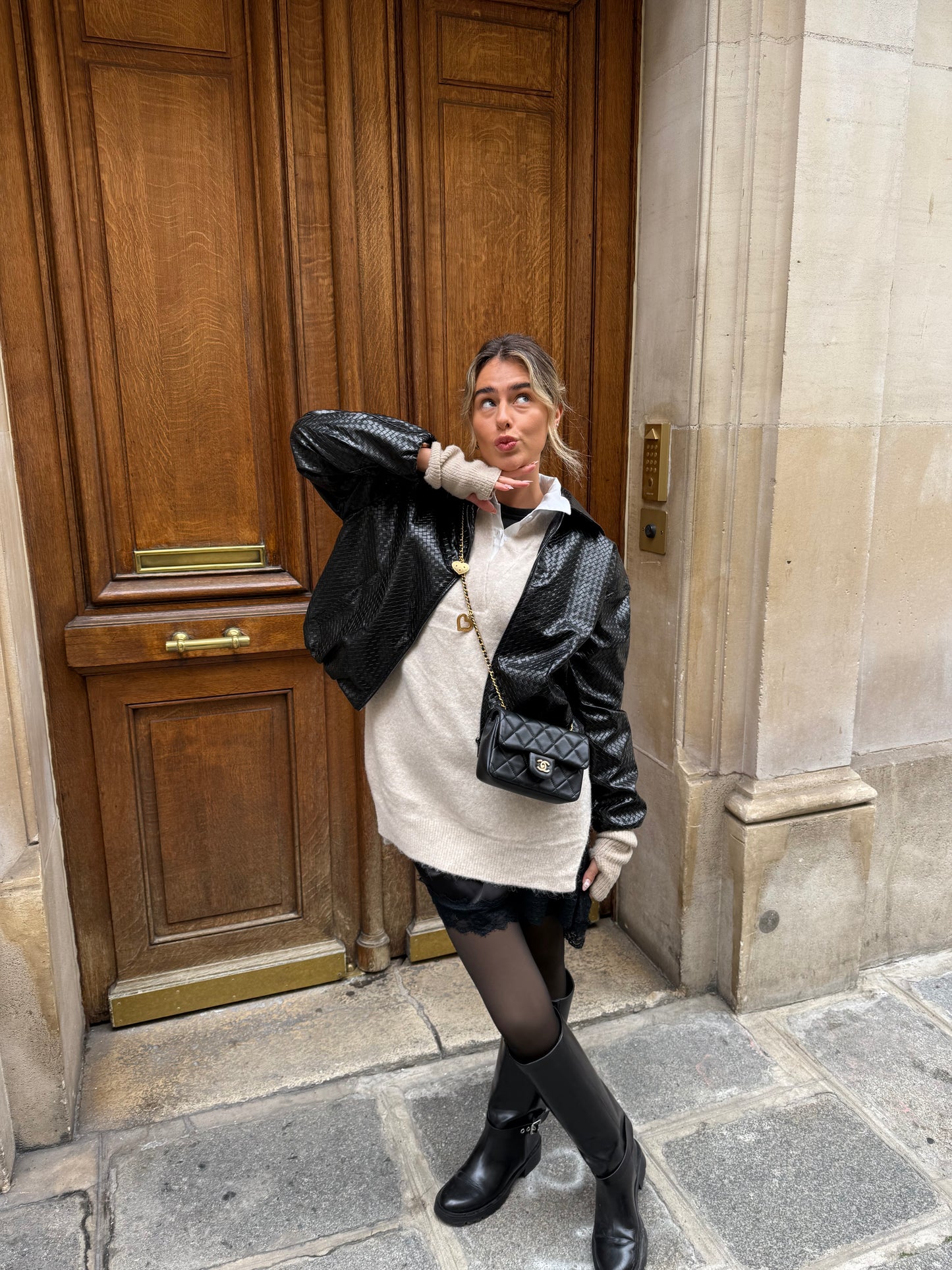 HARPER JUMPER DRESS IN NUTMEG