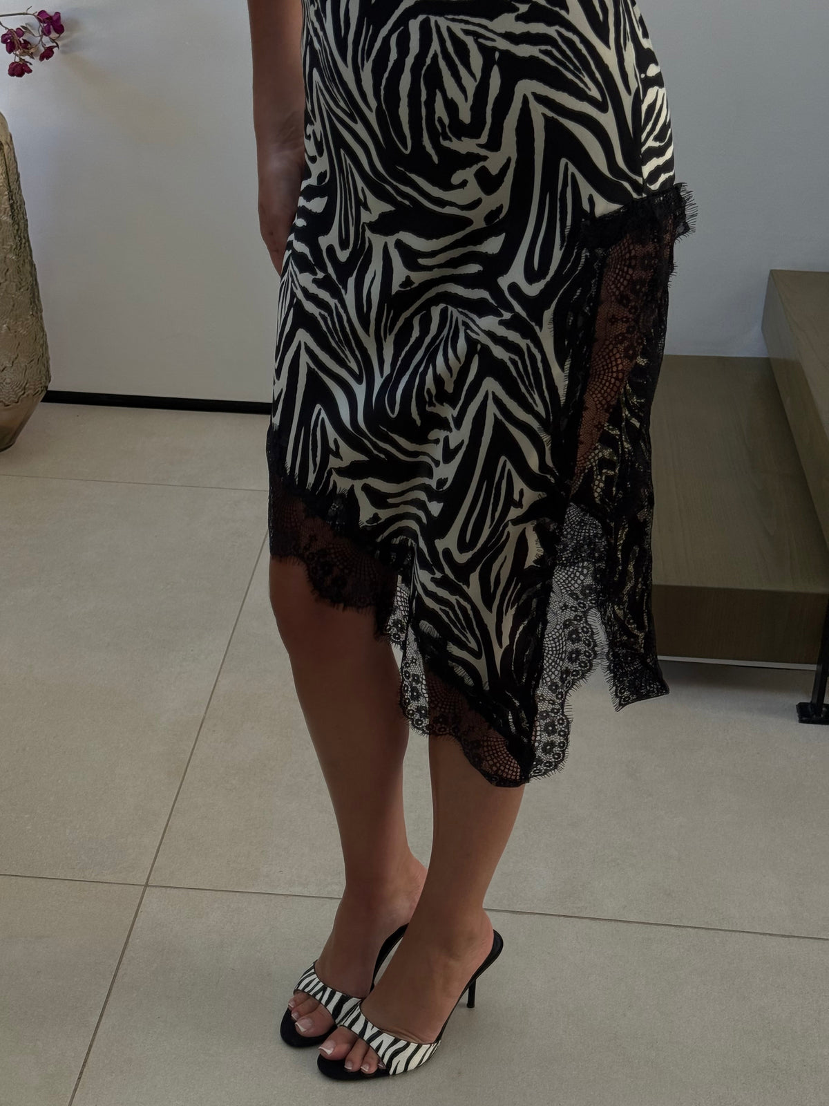 Zebra Slip Dress