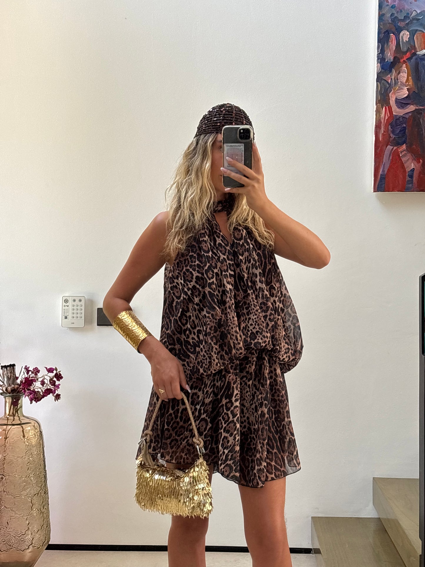 Lio Leopard playsuit