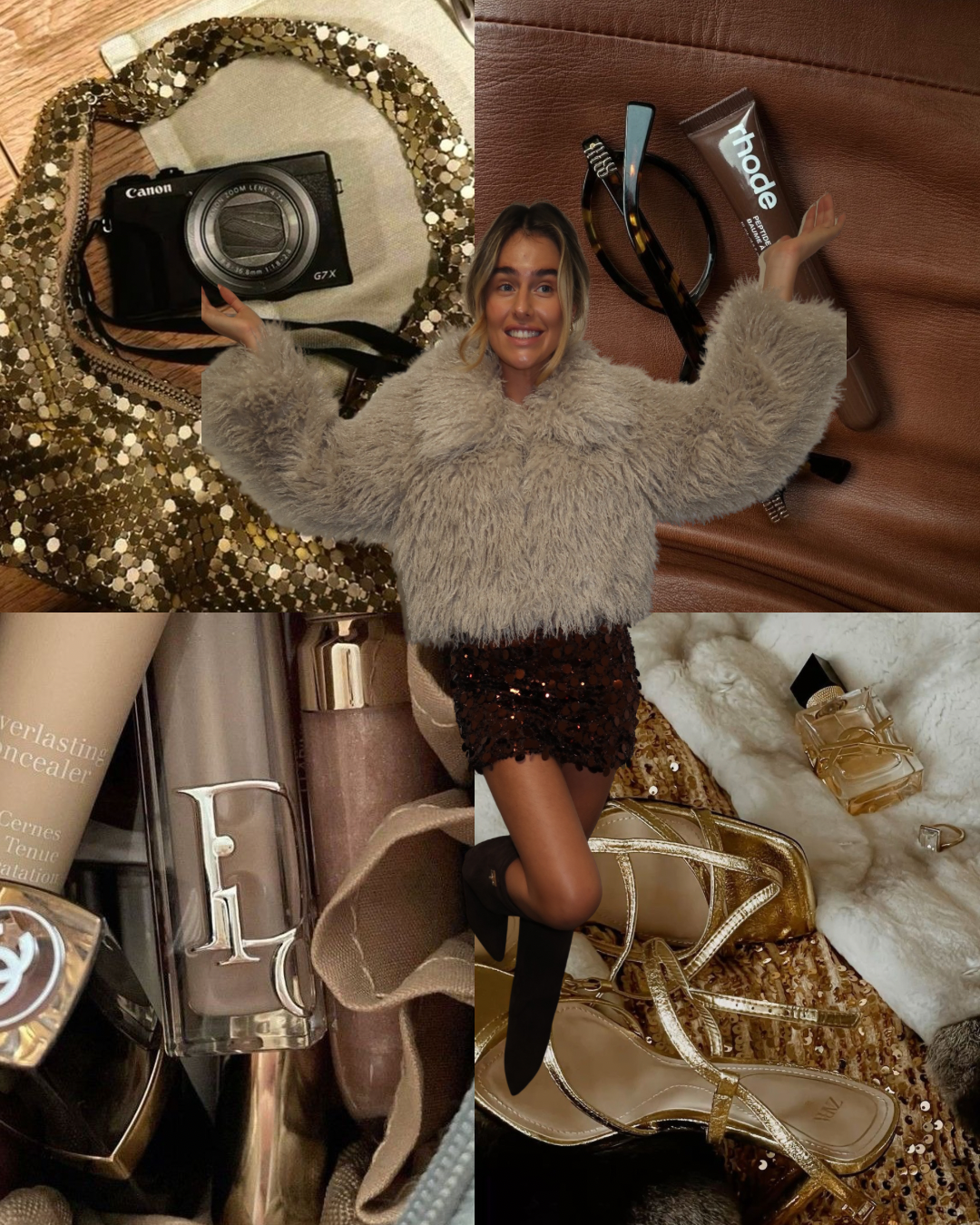 EMBER SEQUIN MINI SKIRT IN BRONZE