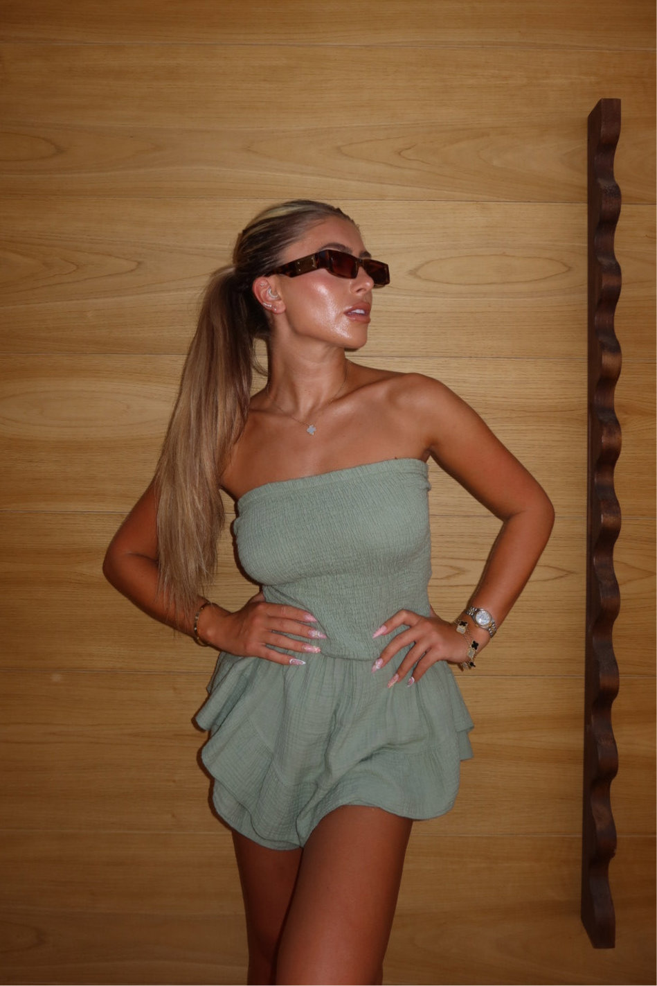 CALA Playsuit in Olive