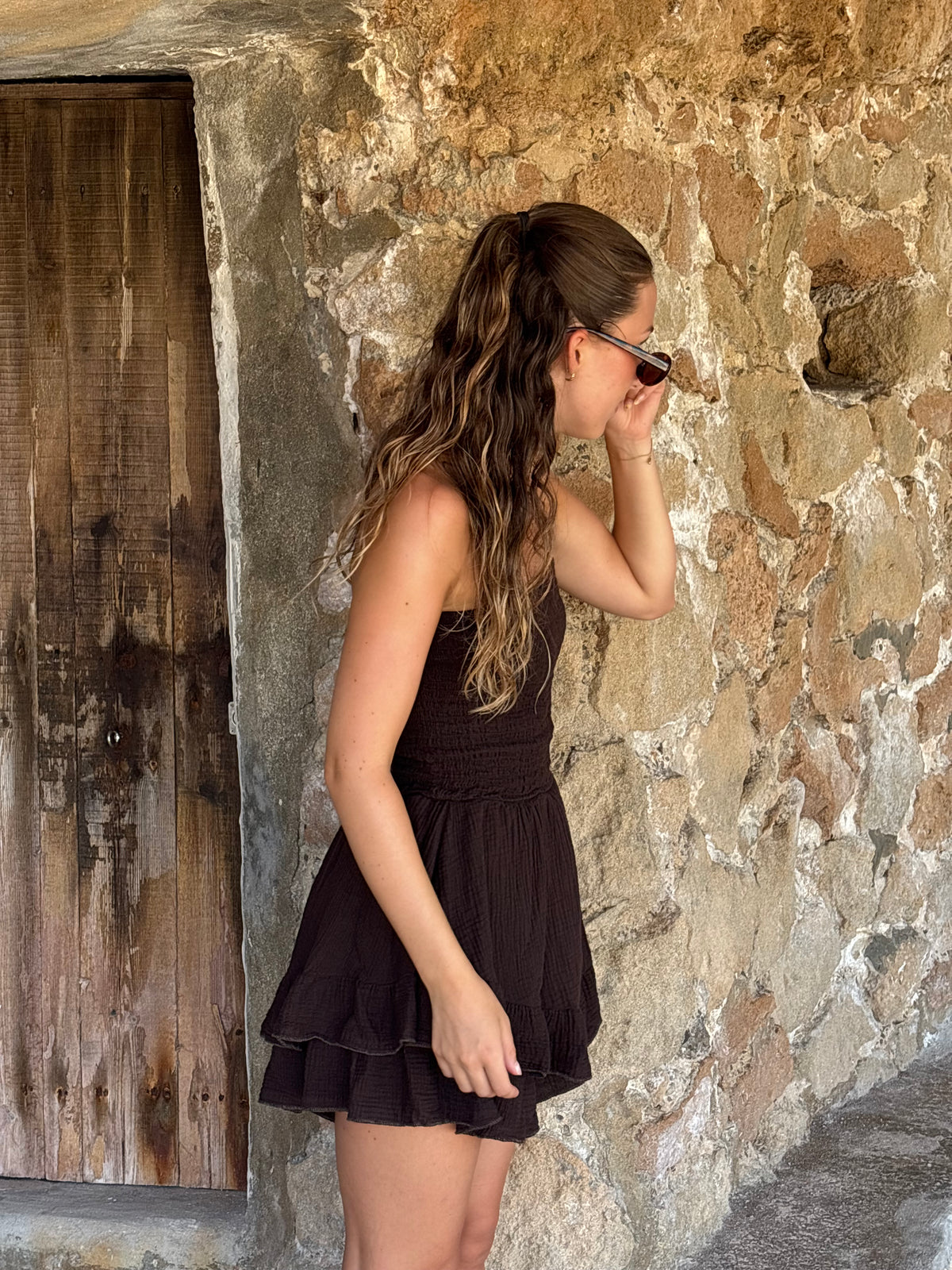 CALA Playsuit in Chocolate