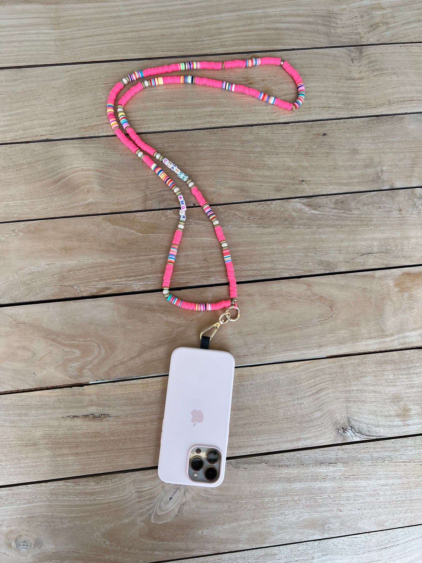 Ibiza’s Calling Phone Chain -Coral