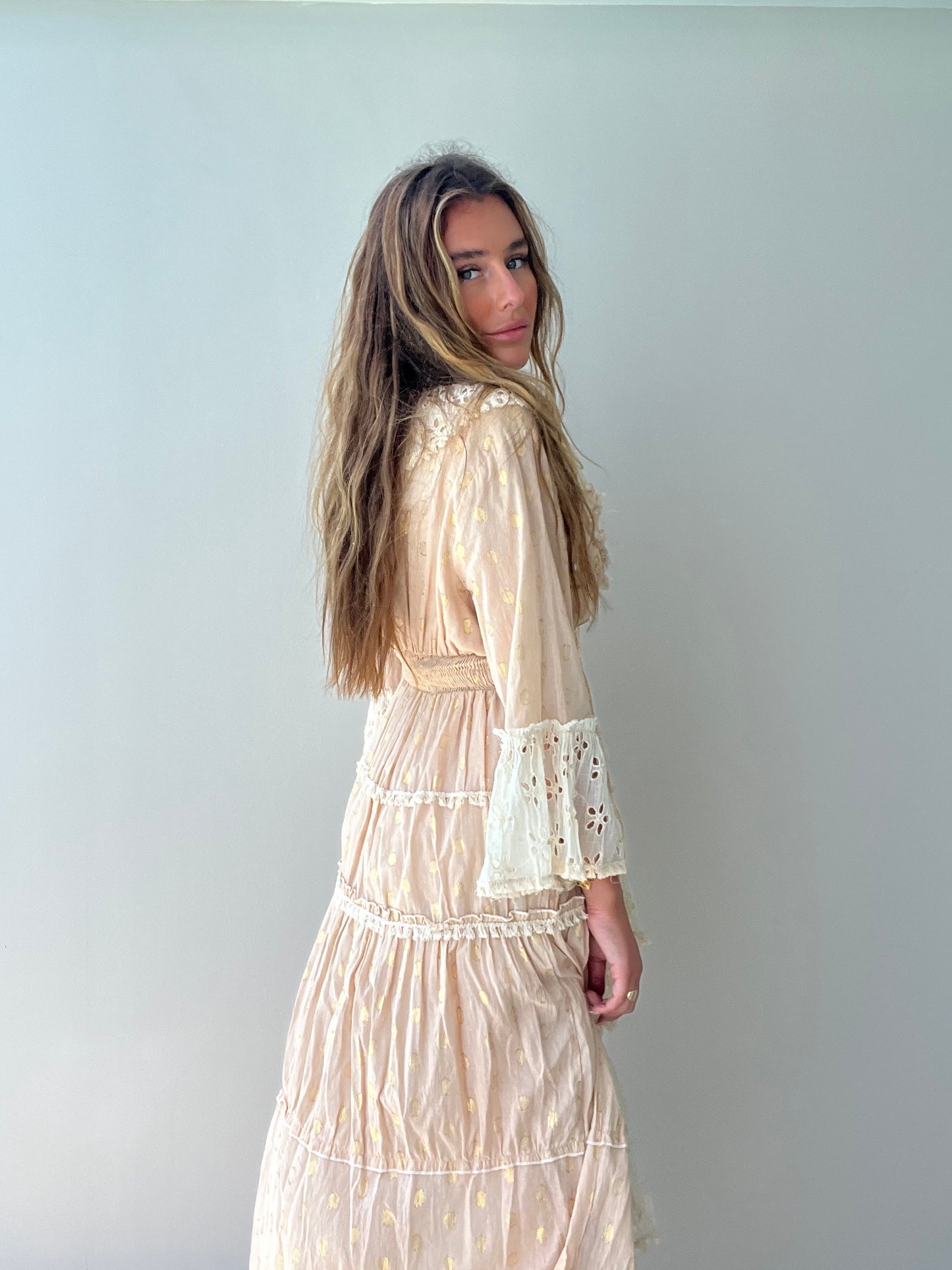 EIVISSA Boho Dress -Baby Pink